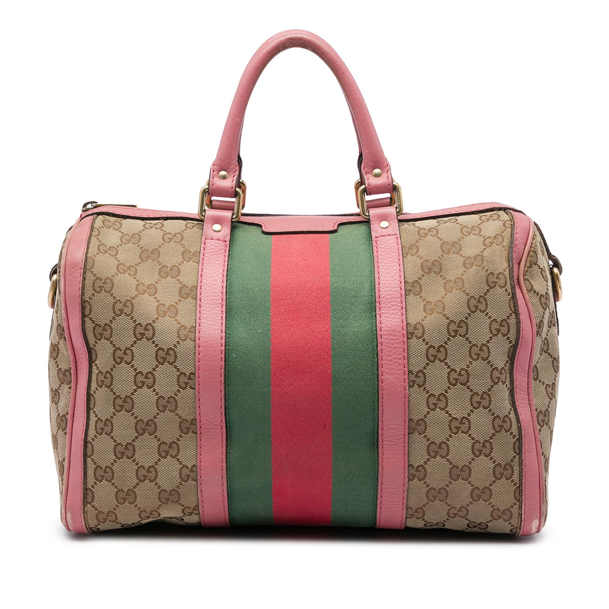 Gucci Medium GG Canvas Web Joy Boston Bag