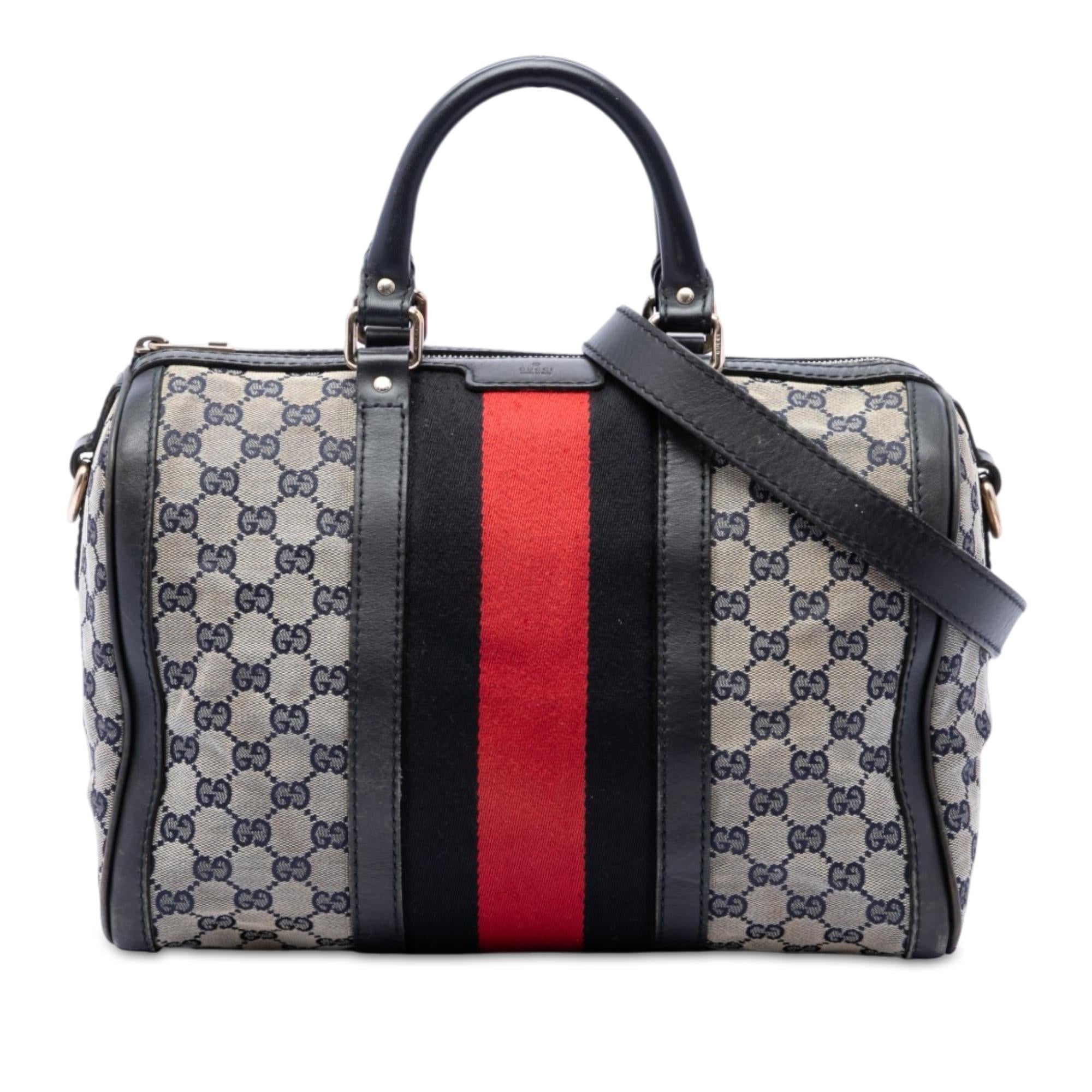Gucci Medium GG Canvas Web Joy Boston Bag