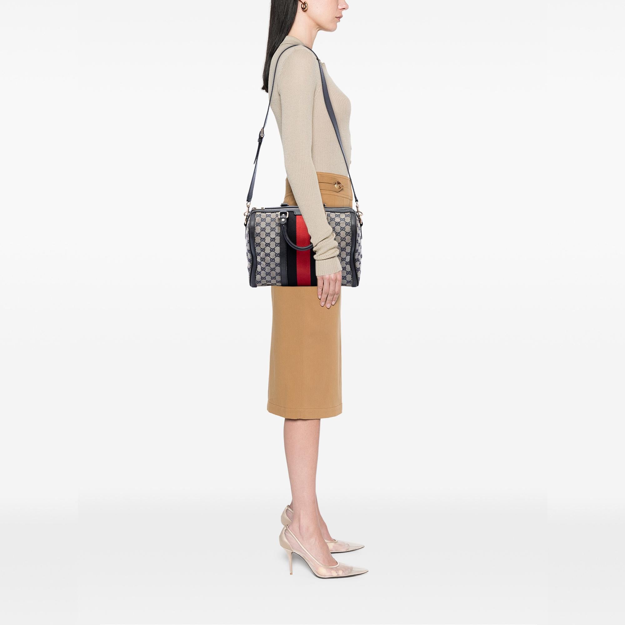Gucci Medium GG Canvas Web Joy Boston Bag