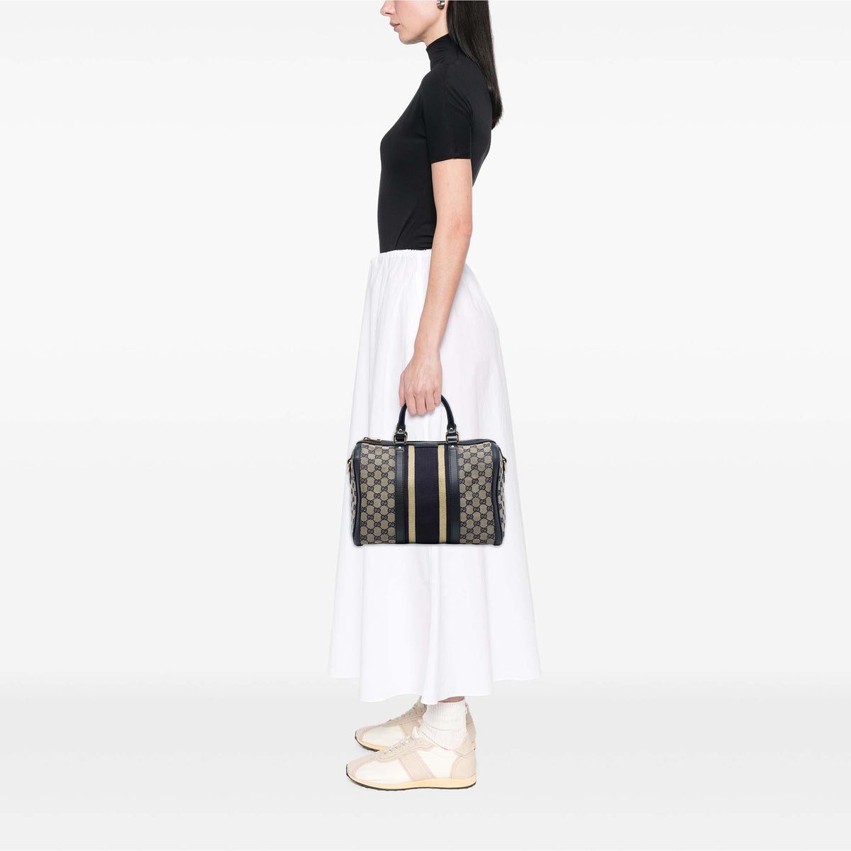 Gucci Medium GG Canvas Web Joy Boston Bag