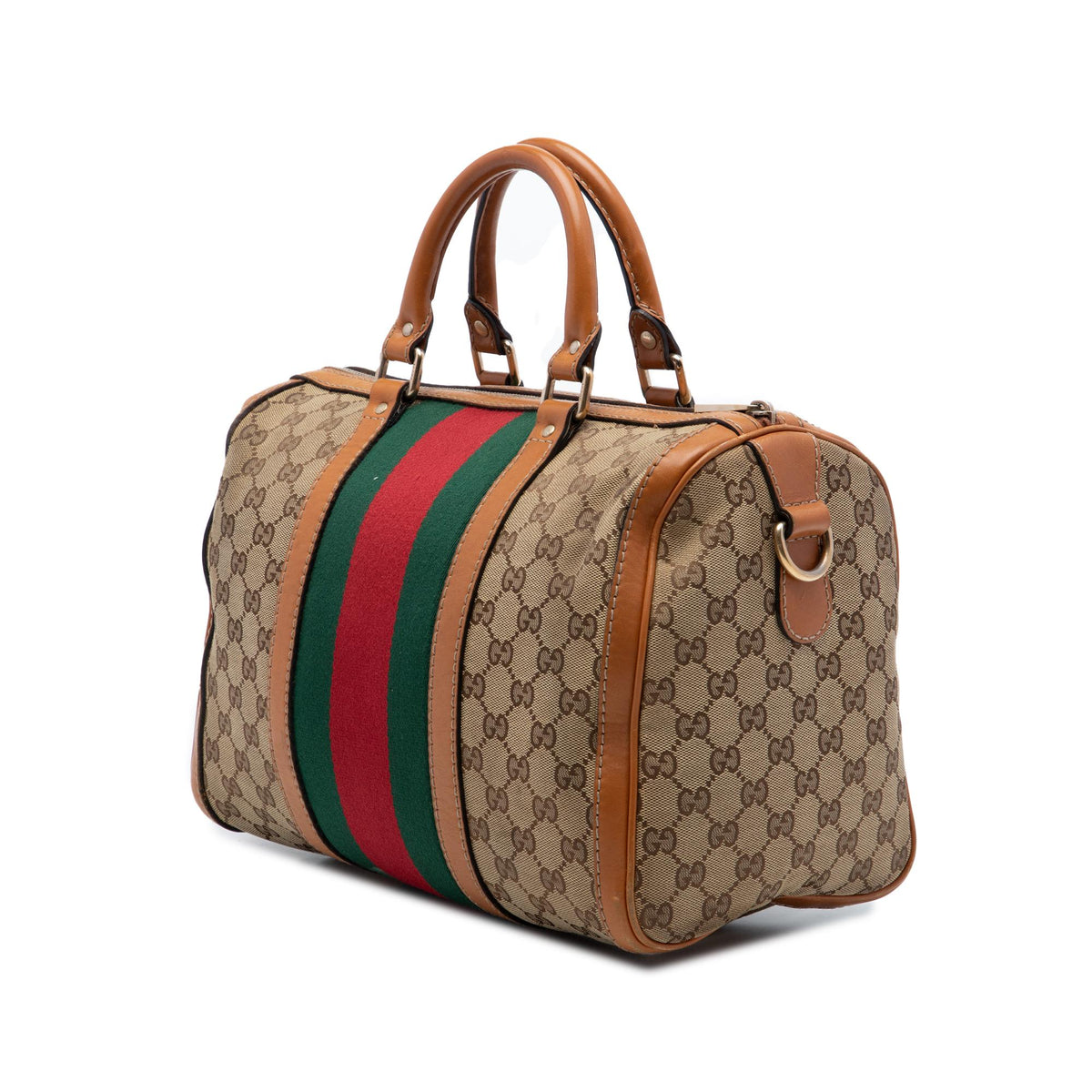 Gucci Medium GG Canvas Web Joy Boston Bag