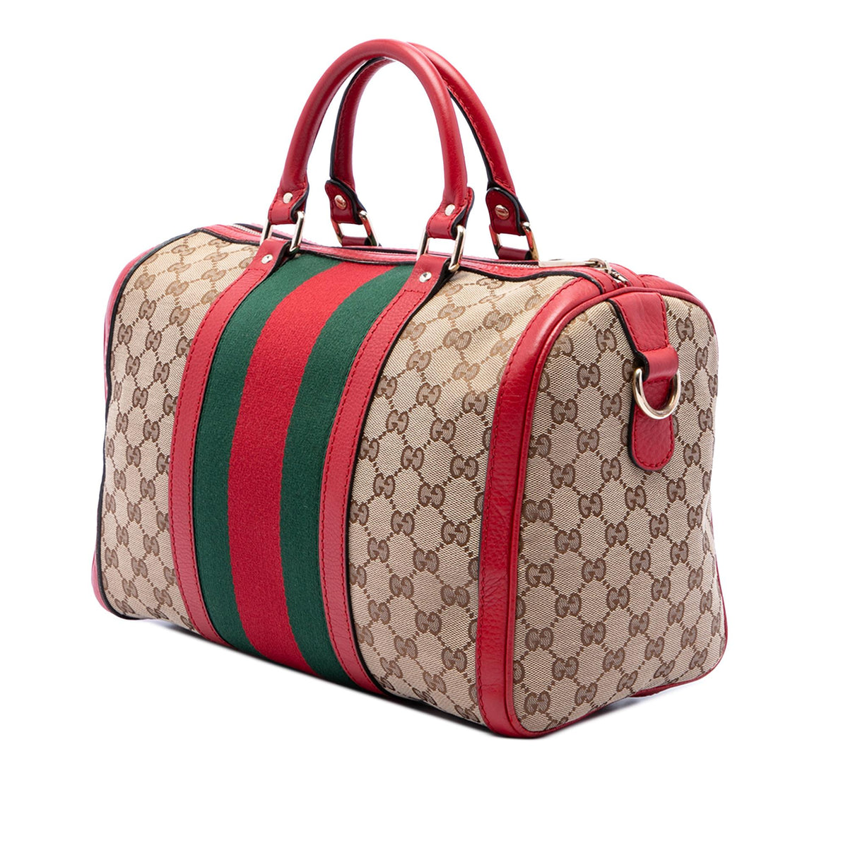 Gucci Medium GG Canvas Web Joy Boston Bag