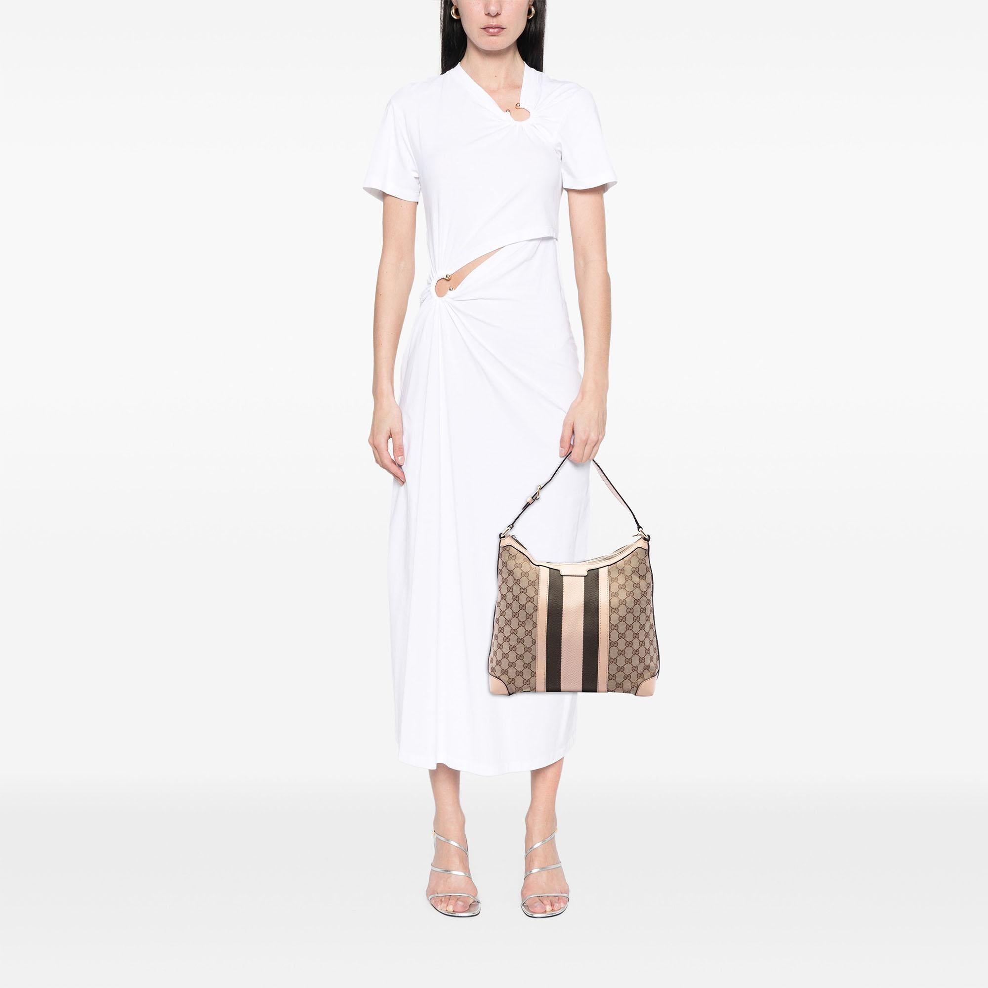Gucci Medium GG Canvas Web Shoulder Bag