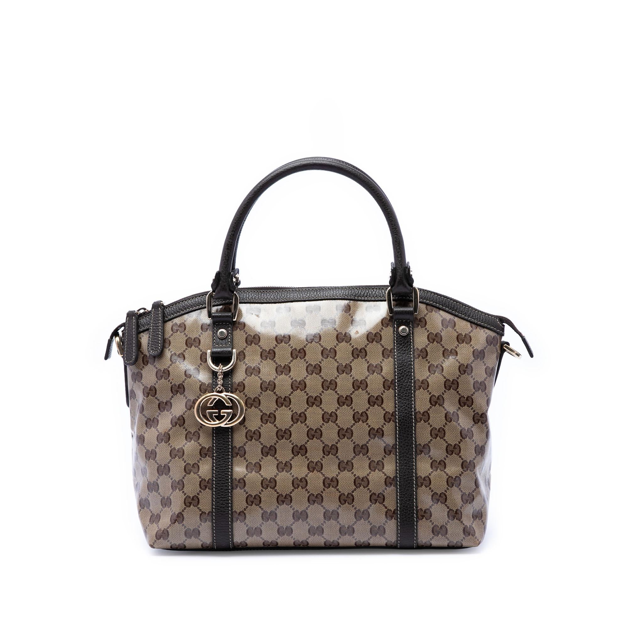 Gucci Medium GG Crystal Charm Dome Satchel