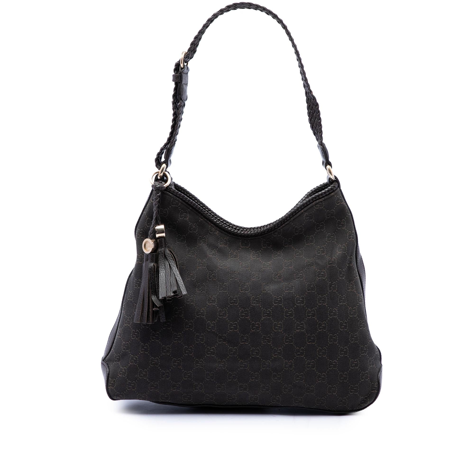 Gucci Medium GG Denim Marrakech Shoulder Bag