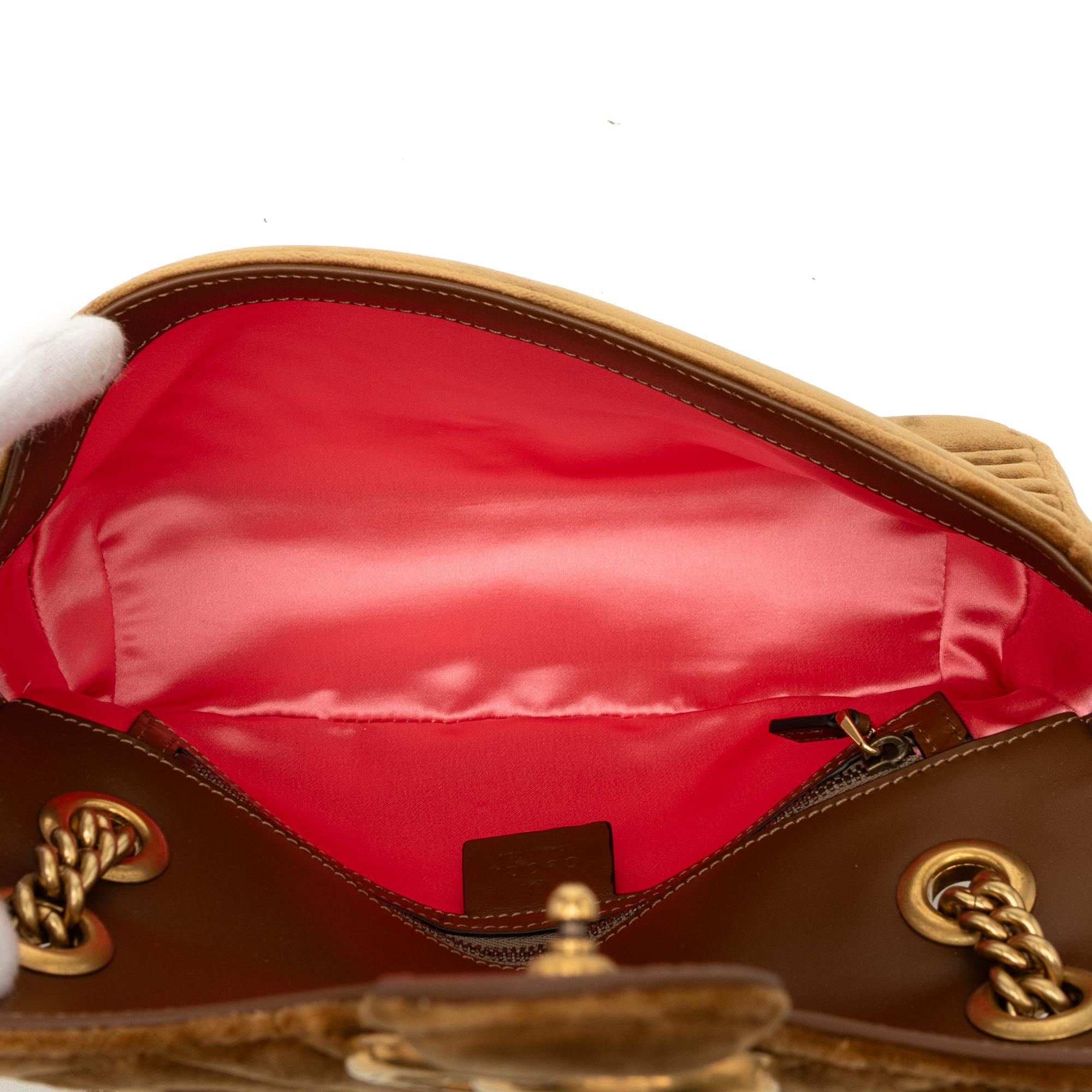 Gucci Medium GG Marmont Matelasse Velvet Shoulder Bag