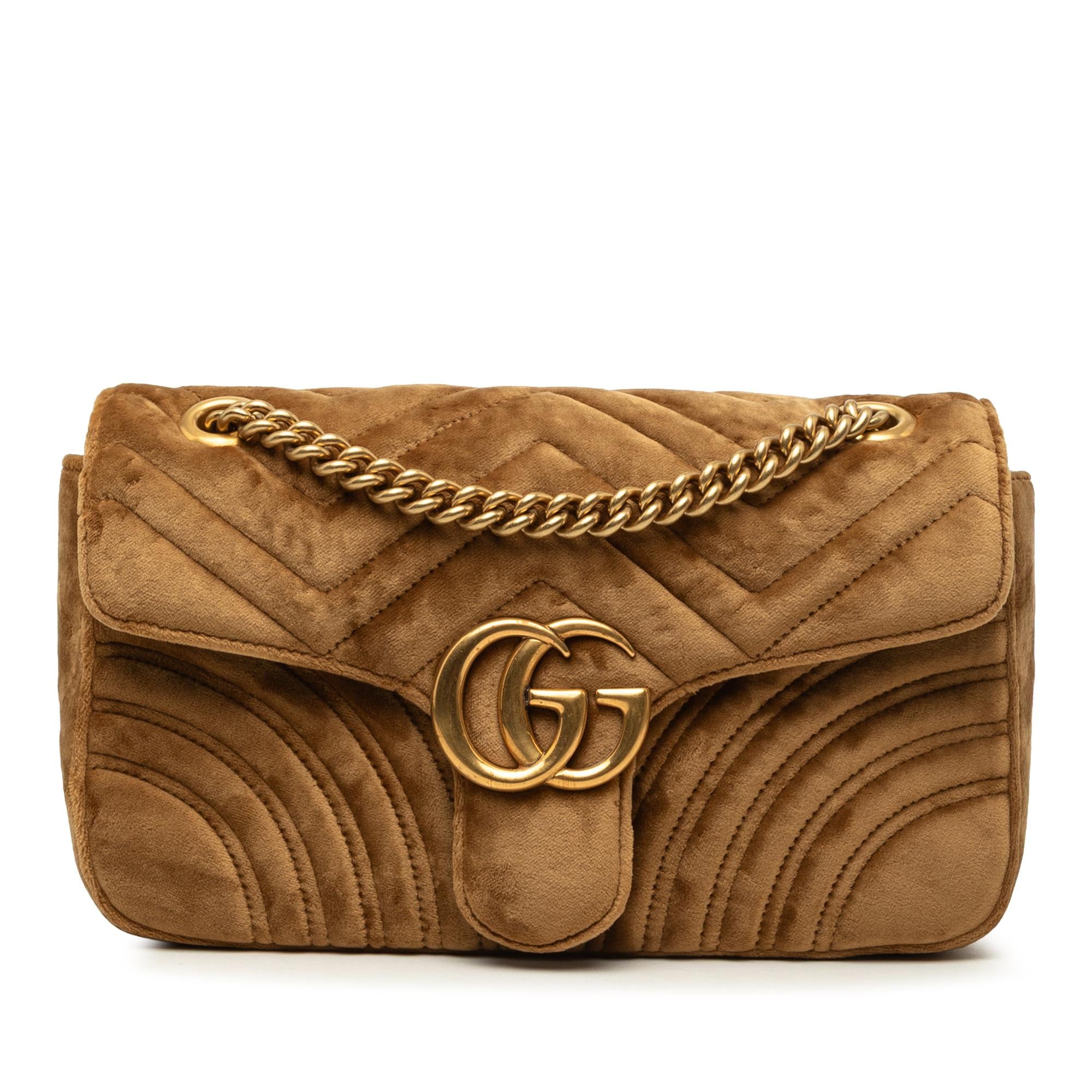 Gucci Medium GG Marmont Matelasse Velvet Shoulder Bag