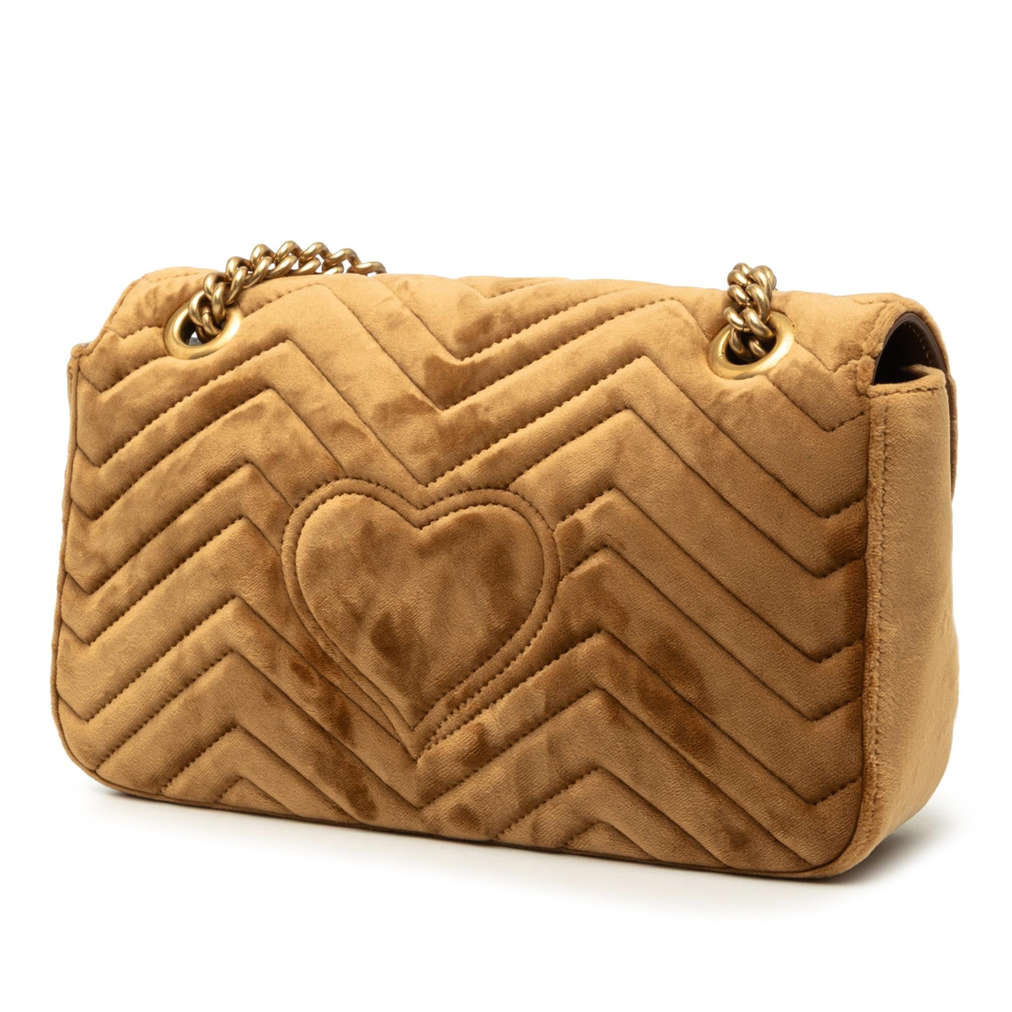 Gucci Medium GG Marmont Matelasse Velvet Shoulder Bag