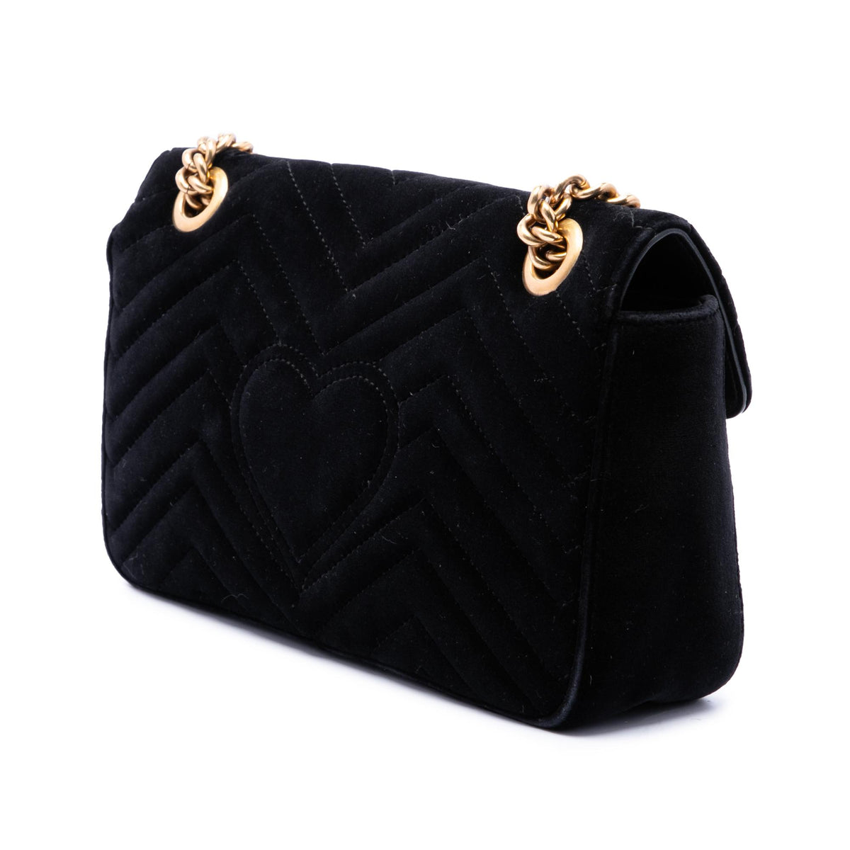 Gucci Medium GG Marmont Matelasse Velvet Shoulder Bag