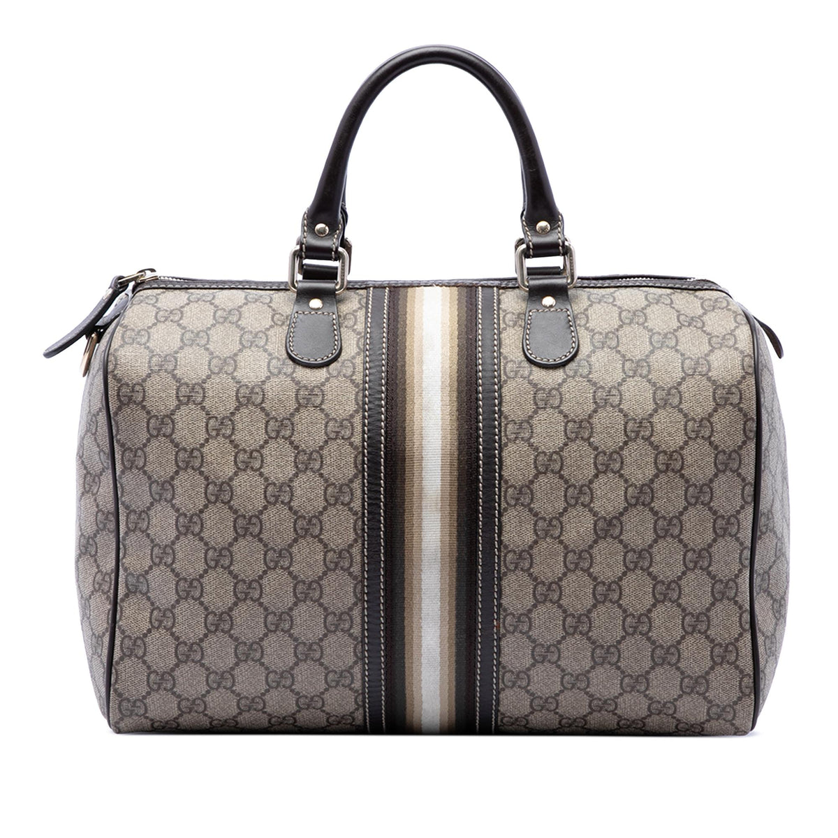 Gucci Medium GG Supreme Joy Web Boston Bag