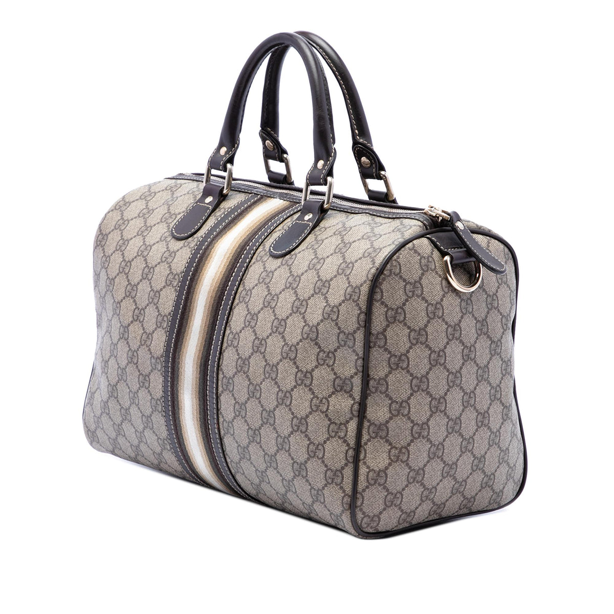 Gucci Medium GG Supreme Joy Web Boston Bag