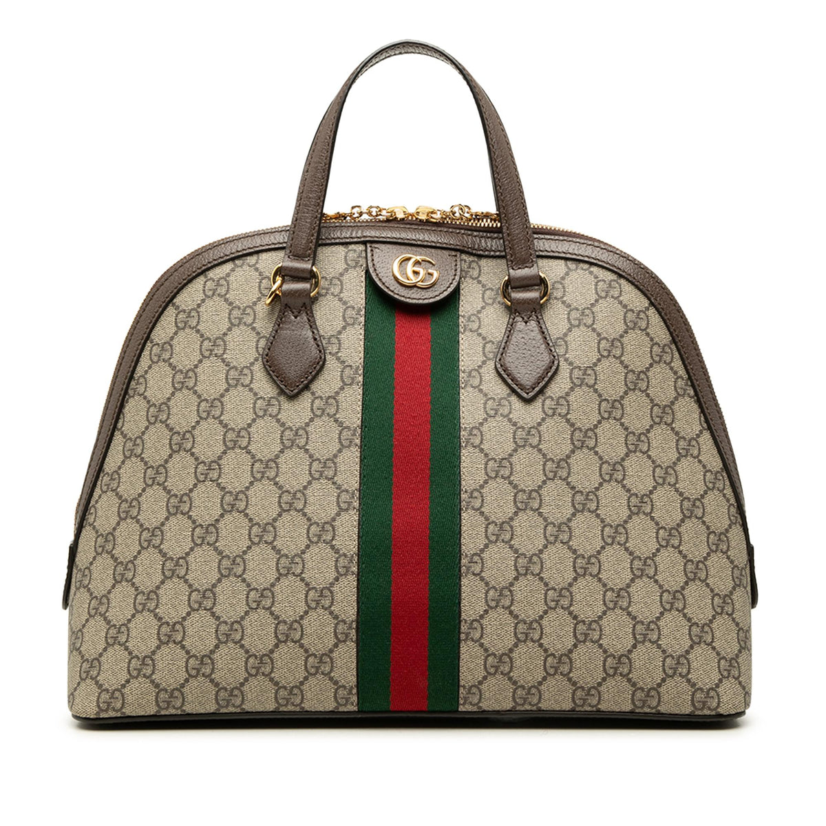 Gucci Medium GG Supreme Ophidia Web Satchel