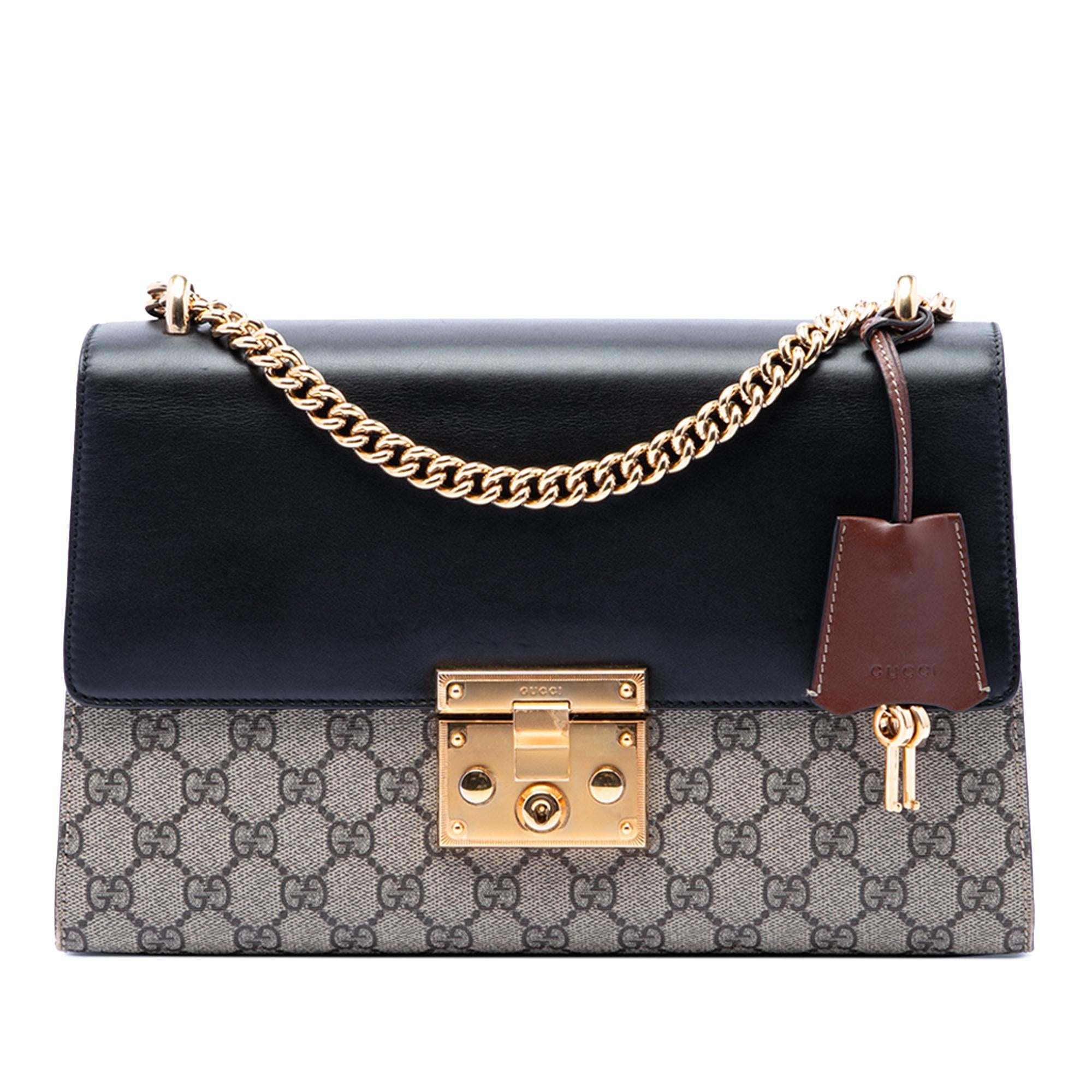 Gucci Medium GG Supreme Padlock Shoulder Bag