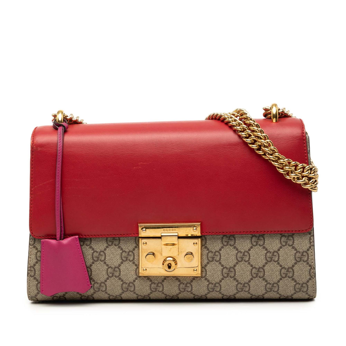 Gucci Medium GG Supreme Padlock Shoulder Bag