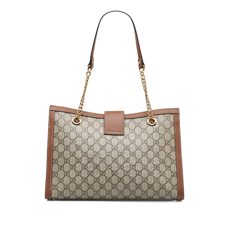 Gucci Medium GG Supreme Padlock Tote Bag (SHG-OWy58p)