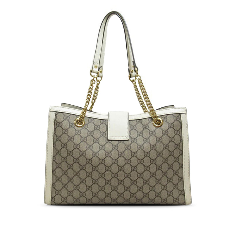 Gucci Medium GG Supreme Padlock Tote Bag (SHG-uagYvF)