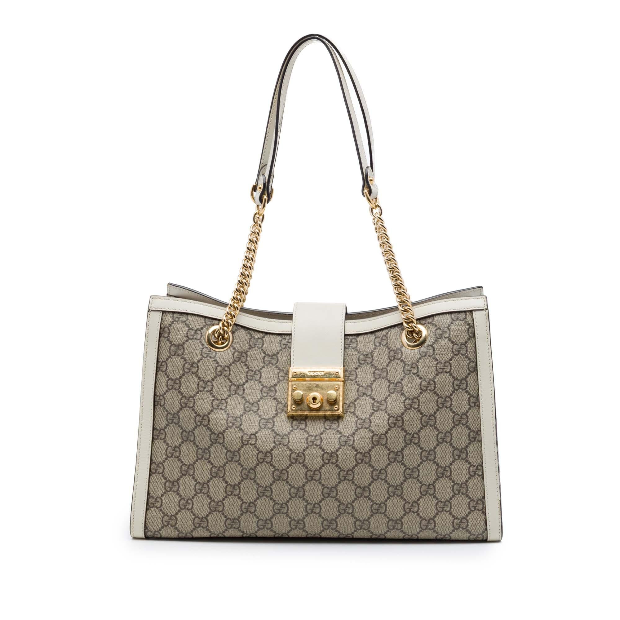 Gucci Medium GG Supreme Padlock Tote