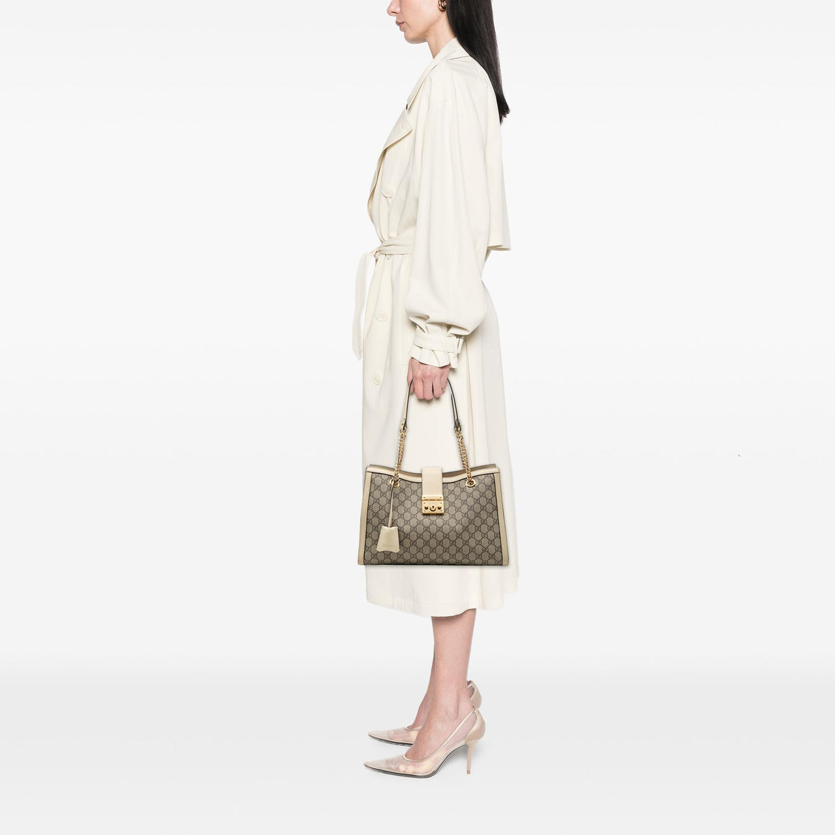 Gucci Medium GG Supreme Padlock Tote