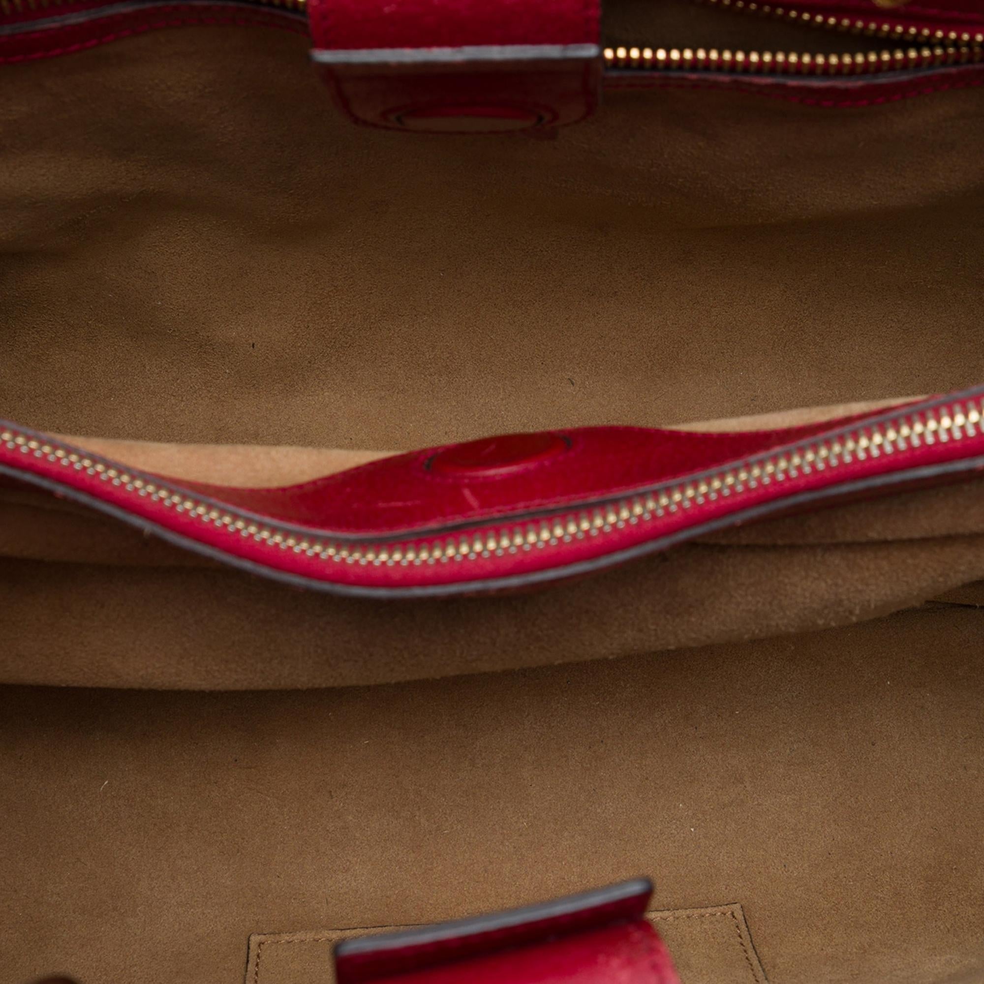 Gucci Medium GG Supreme Tian Bamboo Shopper Satchel
