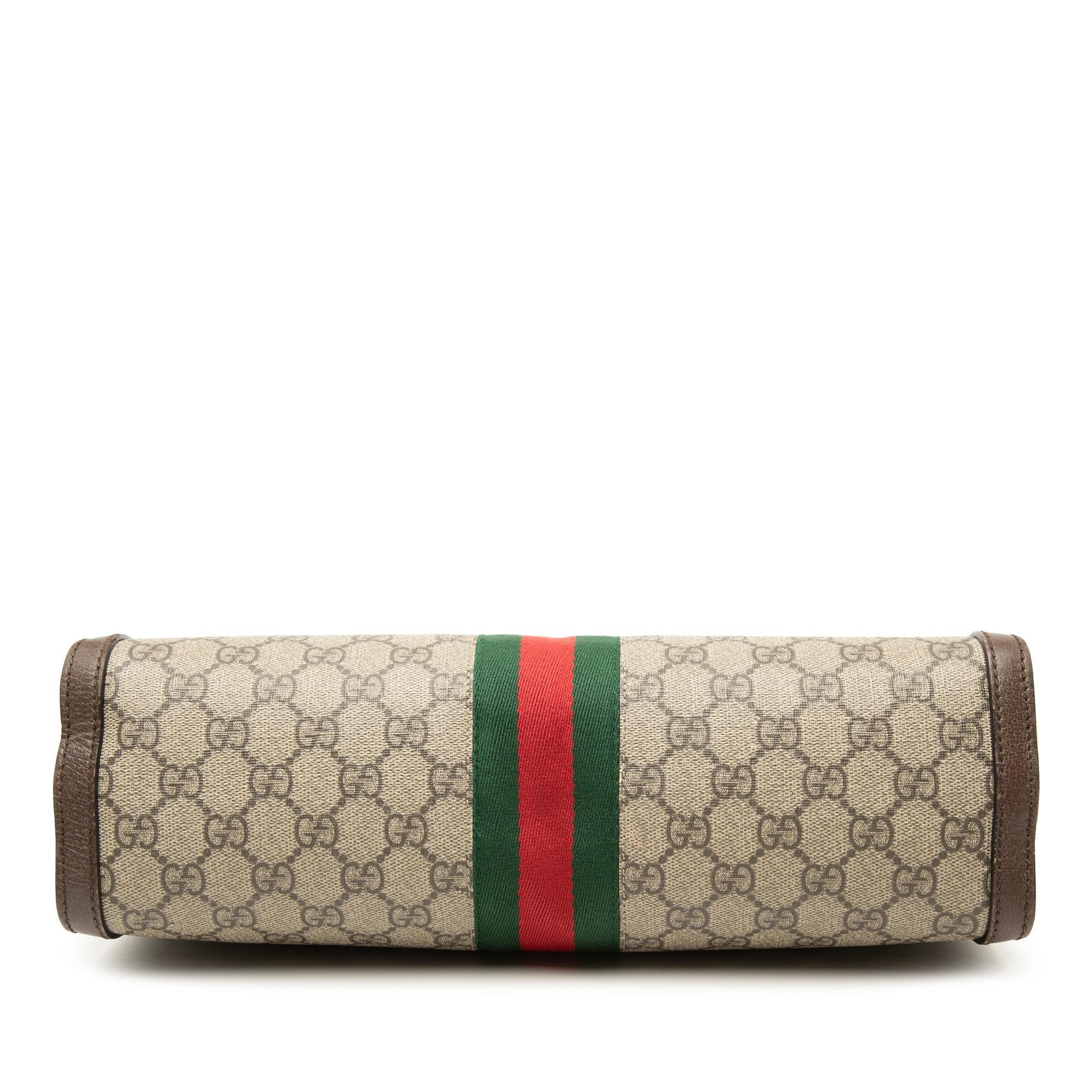 Gucci Medium GG Supreme Web Ophidia Chain Shoulder Bag