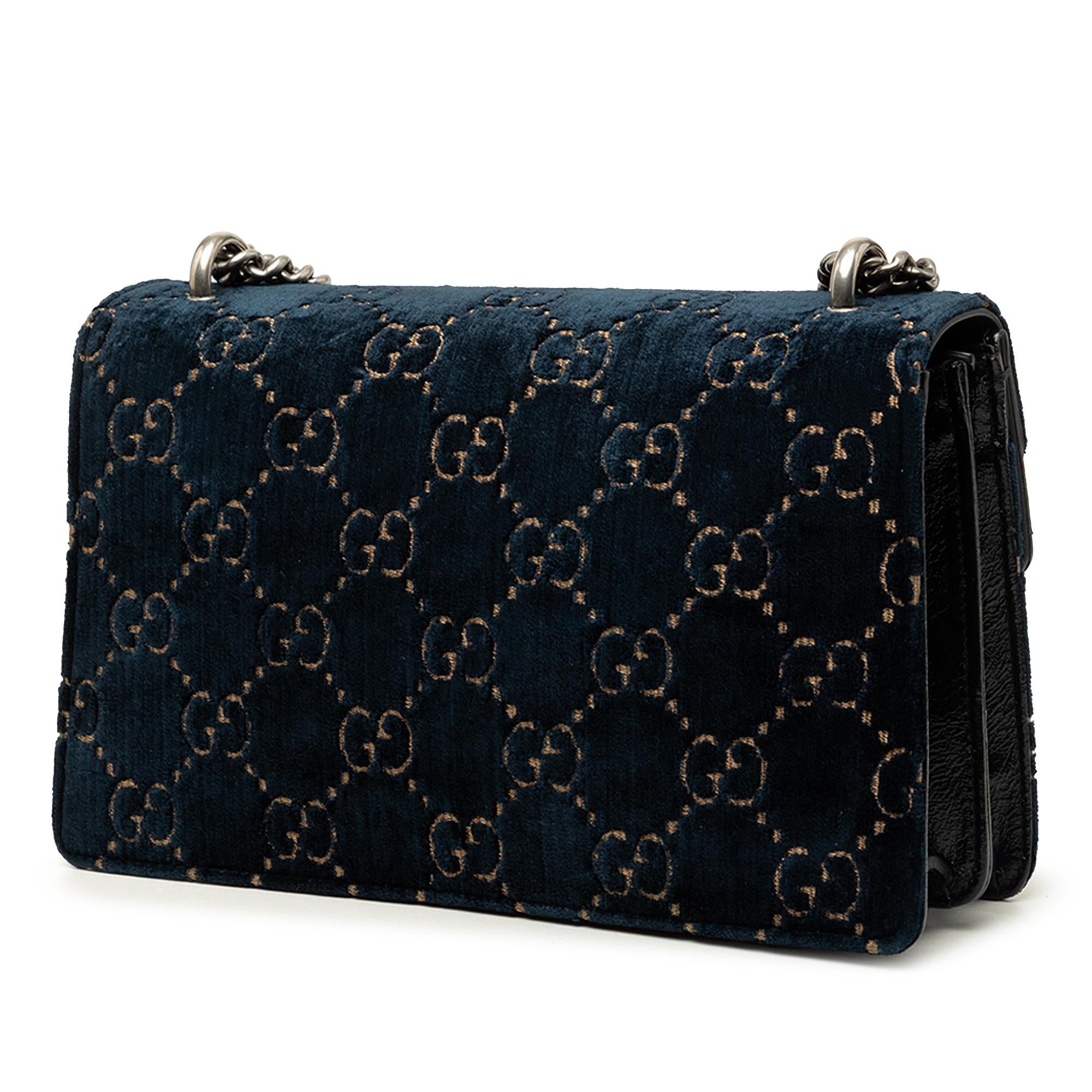 Gucci Medium GG Velvet Dionysus Shoulder Bag