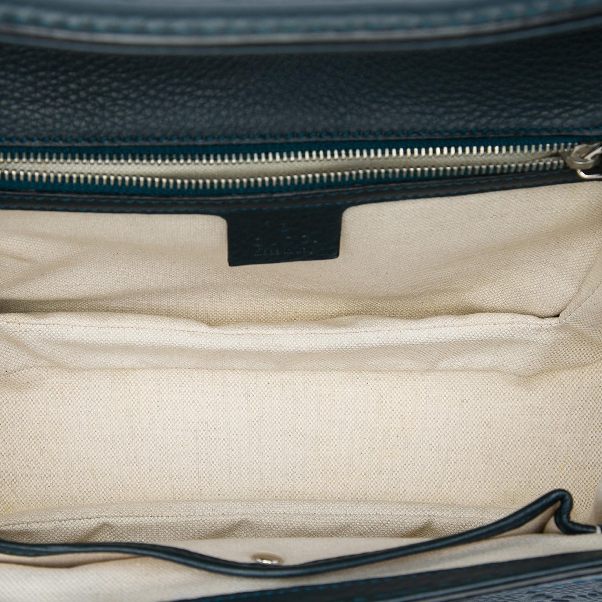 Gucci Medium Guccissima New Bamboo Top Handle Bag