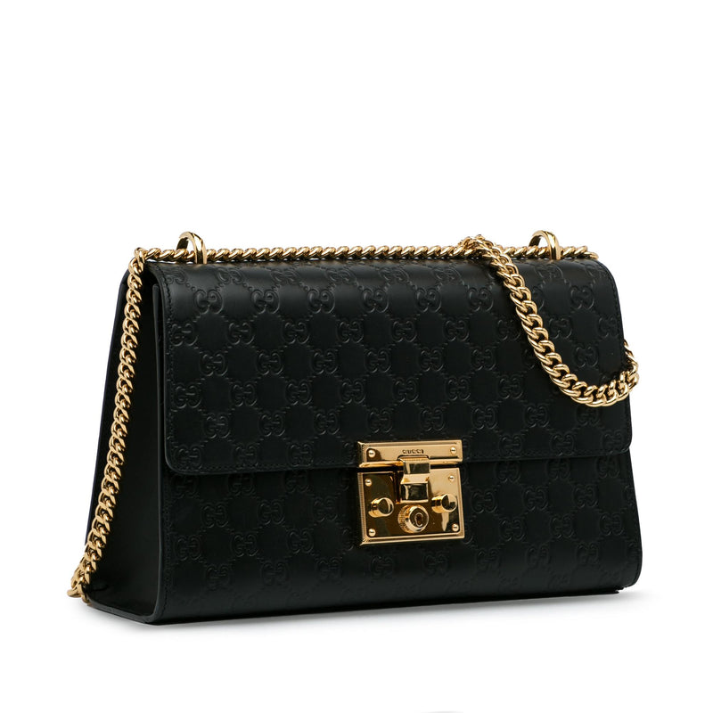 Gucci Medium Guccissima Padlock Shoulder Bag (SHG-SnYk2W)