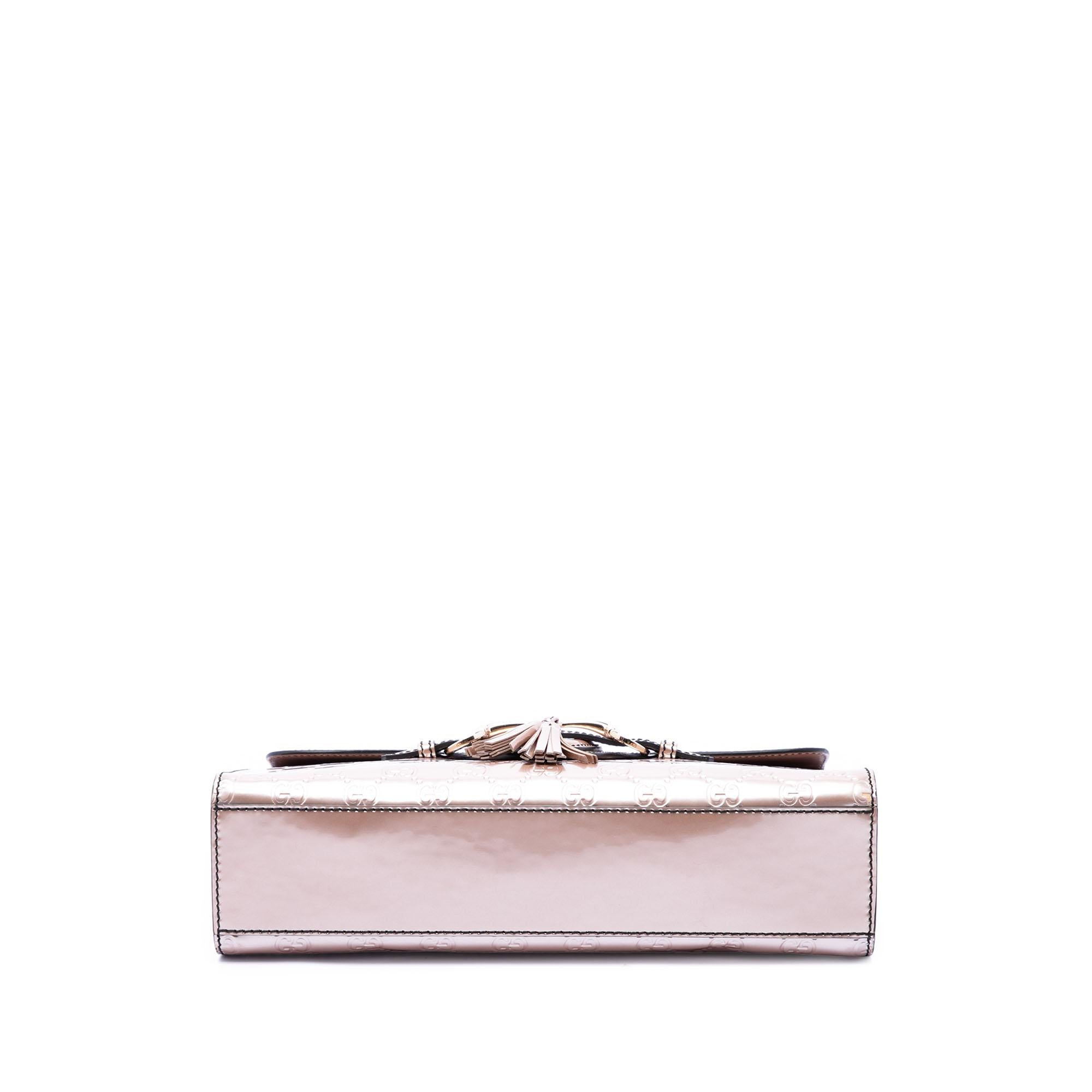 Gucci Medium Guccissima Patent Emily Shoulder Bag