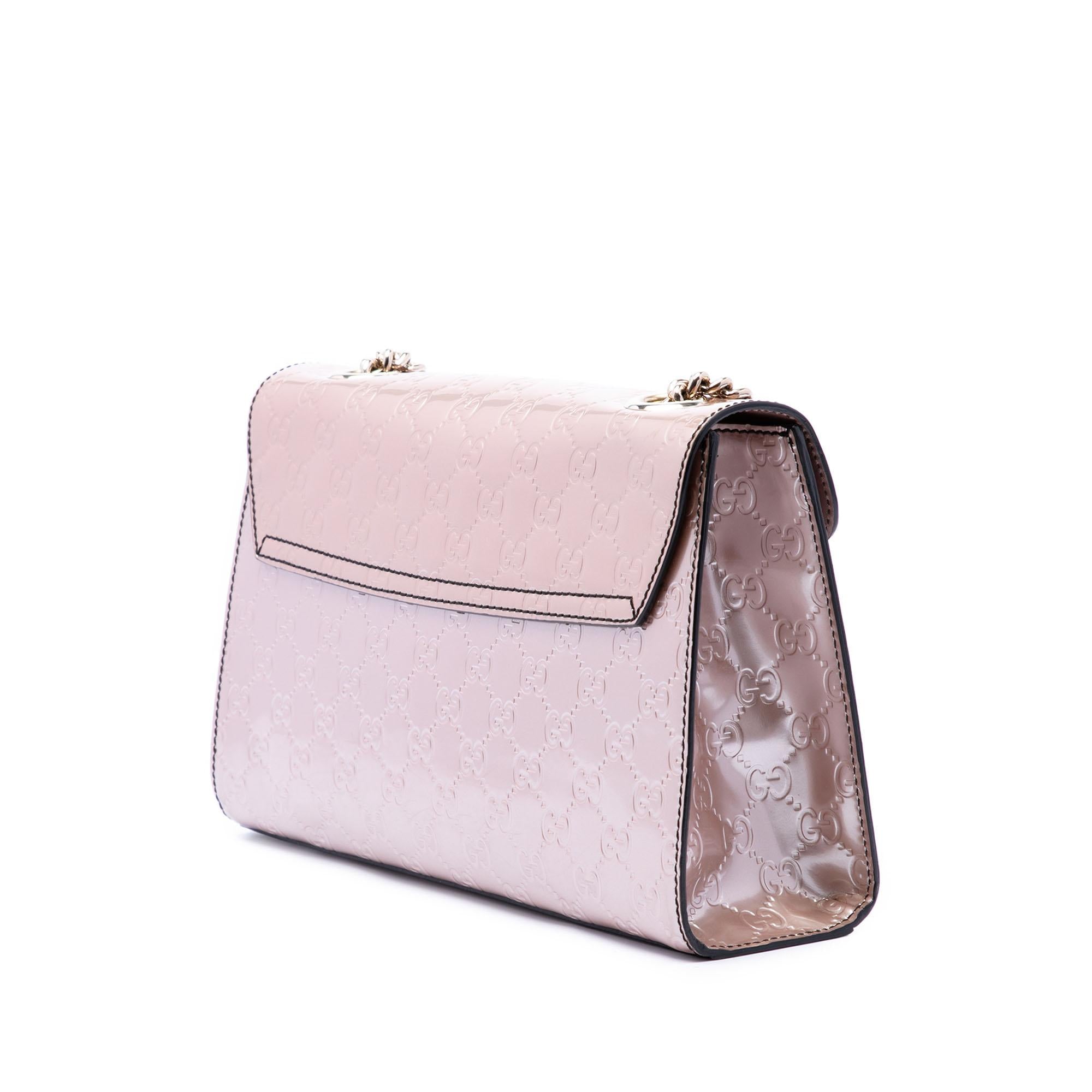 Gucci Medium Guccissima Patent Emily Shoulder Bag