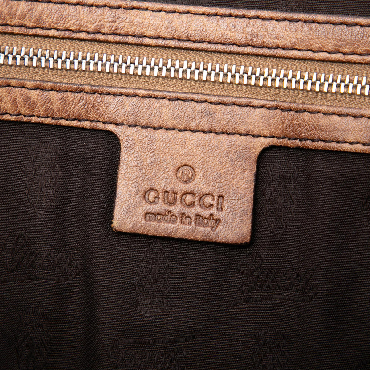 Gucci Medium Guccissima Trimmed Calfskin Bamboo Libeccio Tote