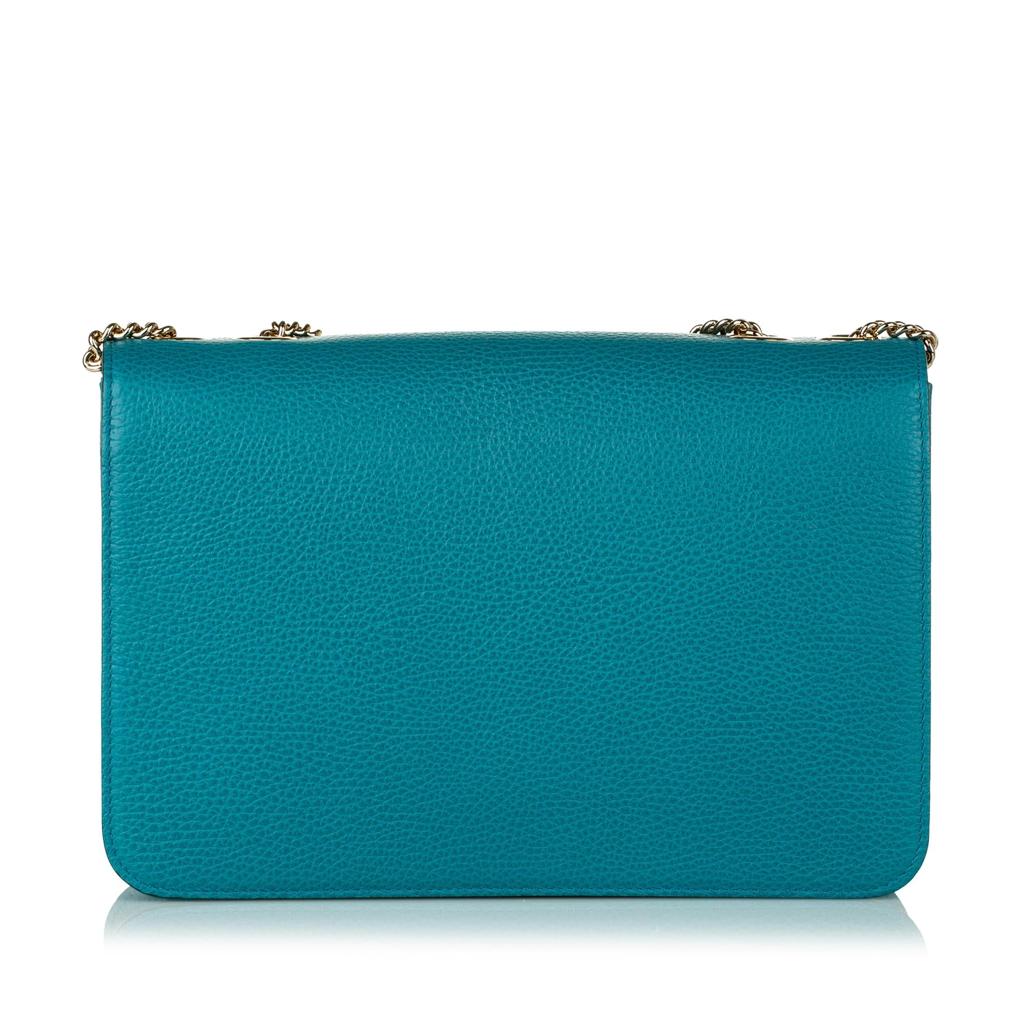 Gucci Medium Interlocking G Leather Crossbody Bag (SHG-32622)