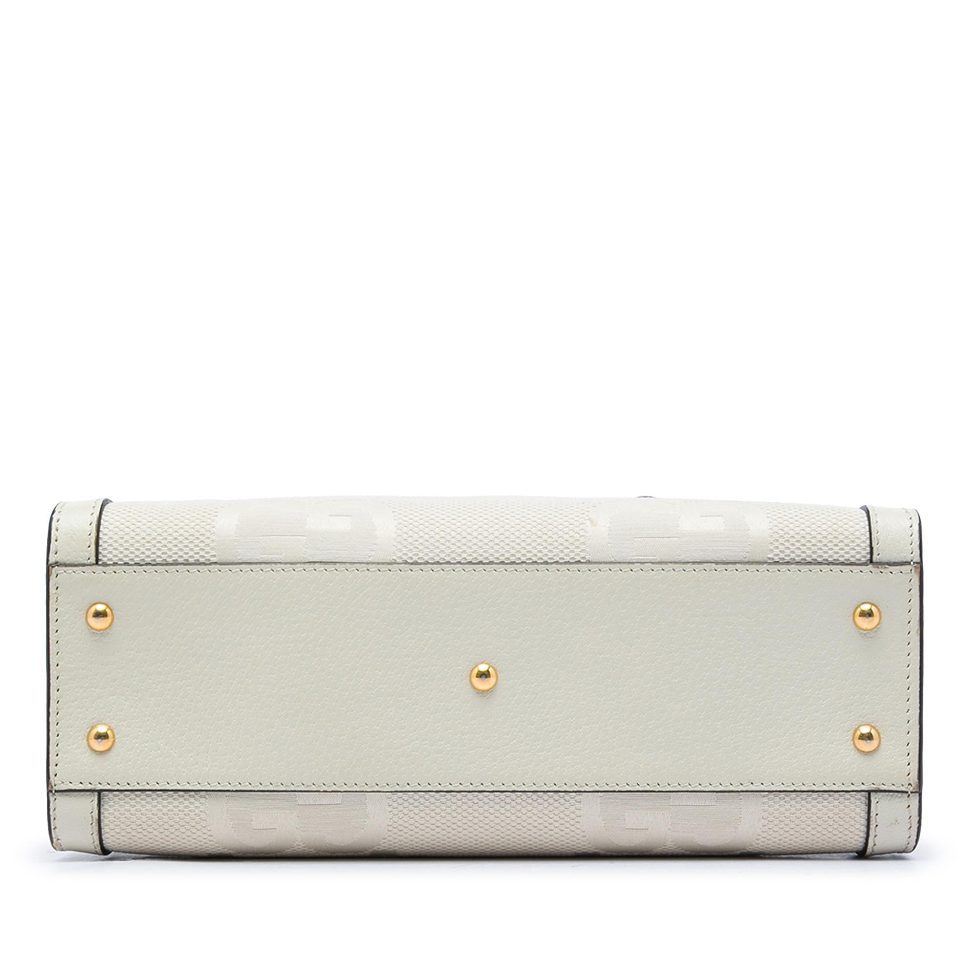 Gucci Medium Jumbo GG Canvas Bamboo Diana Satchel