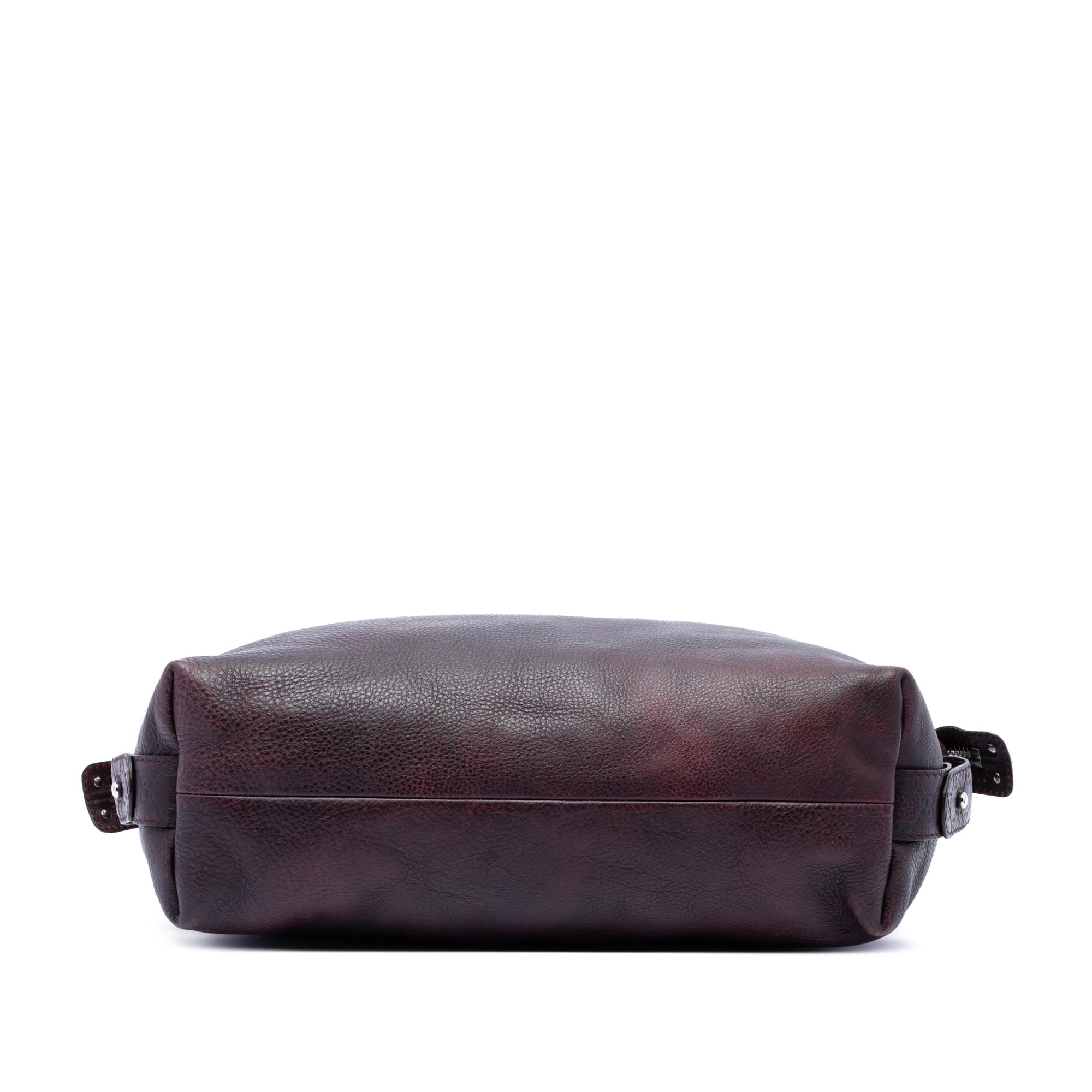 Gucci Medium Leather Bamboo Bar Tote