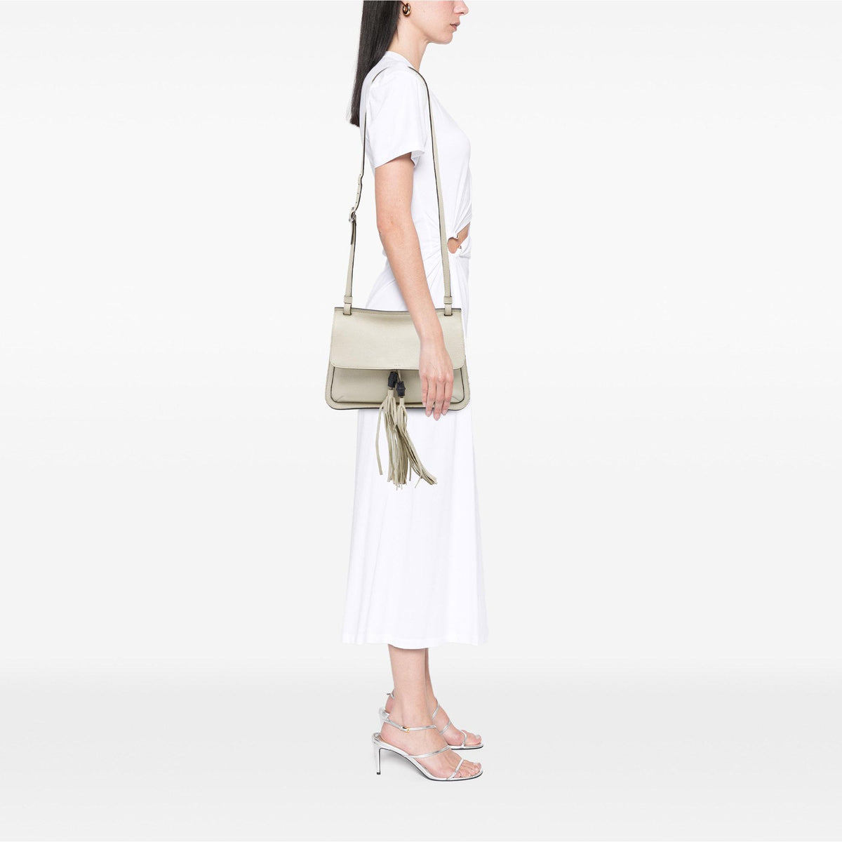 Gucci Medium Leather Bamboo Daily Crossbody