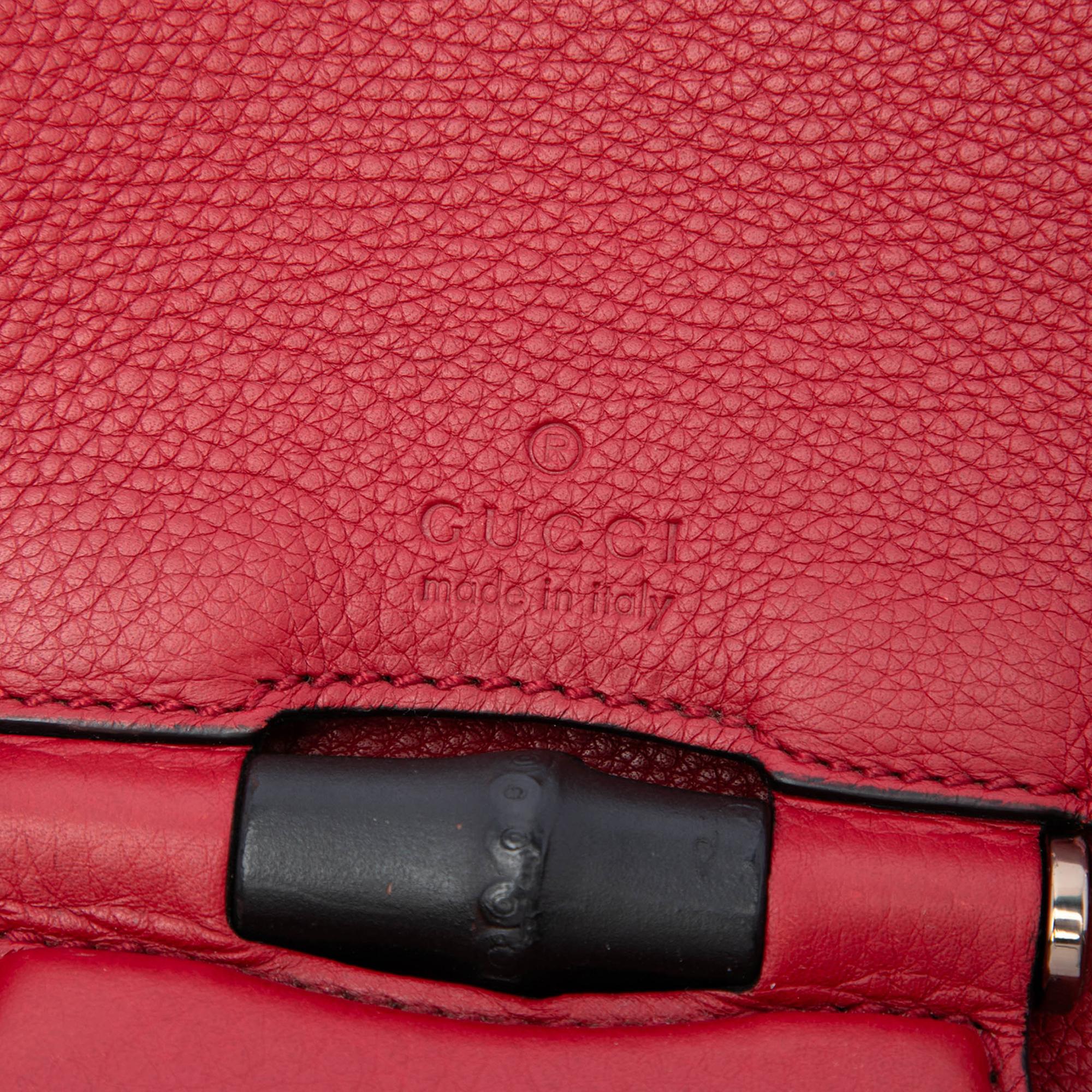 Gucci Medium Leather Bamboo Nouveau Fringe Crossbody