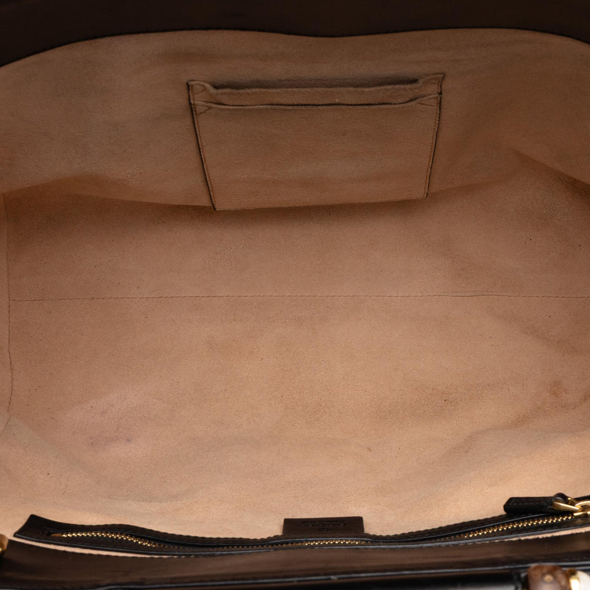 Gucci Medium Leather Bamboo Nymphaea Satchel
