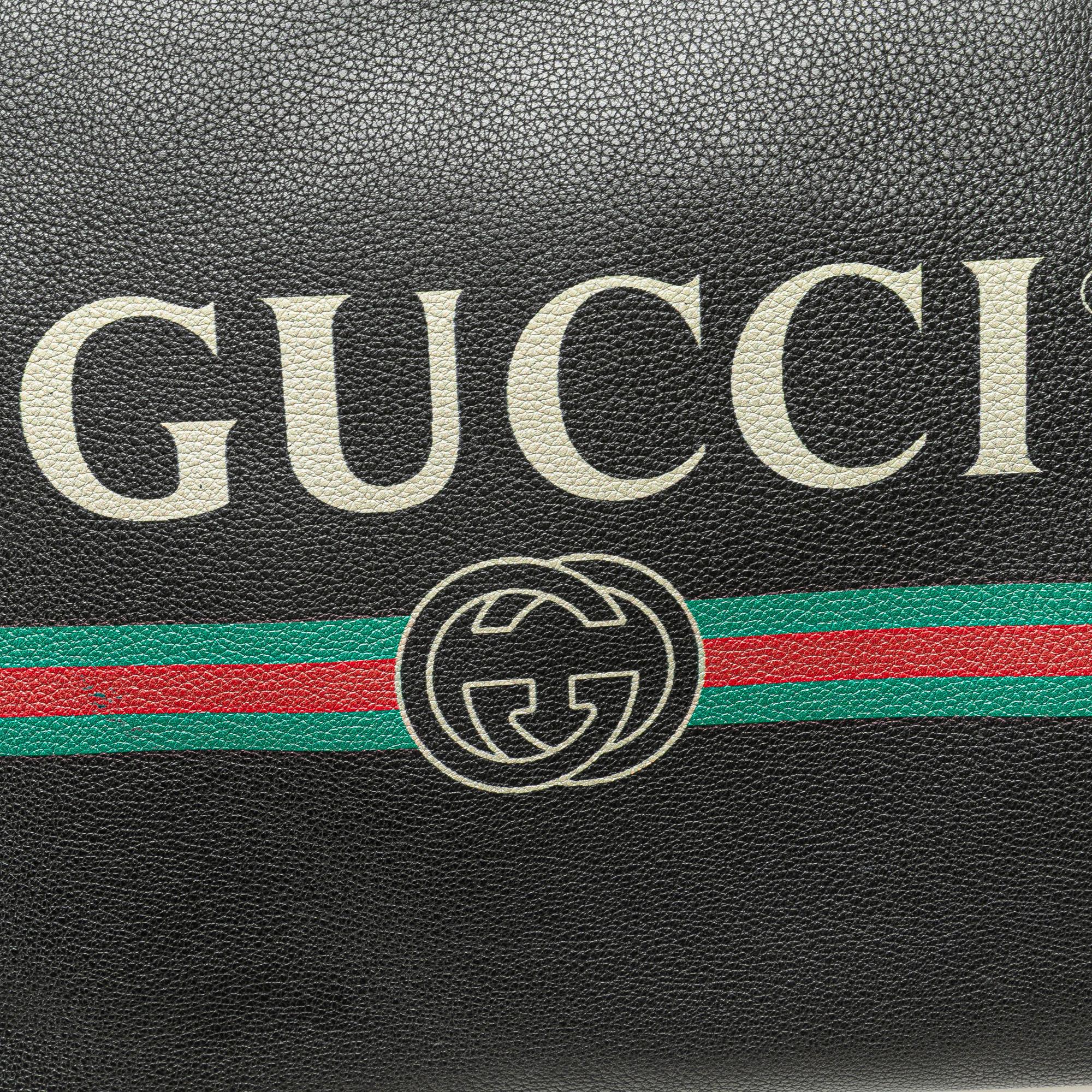 Gucci Medium Leather Logo Portfolio Clutch