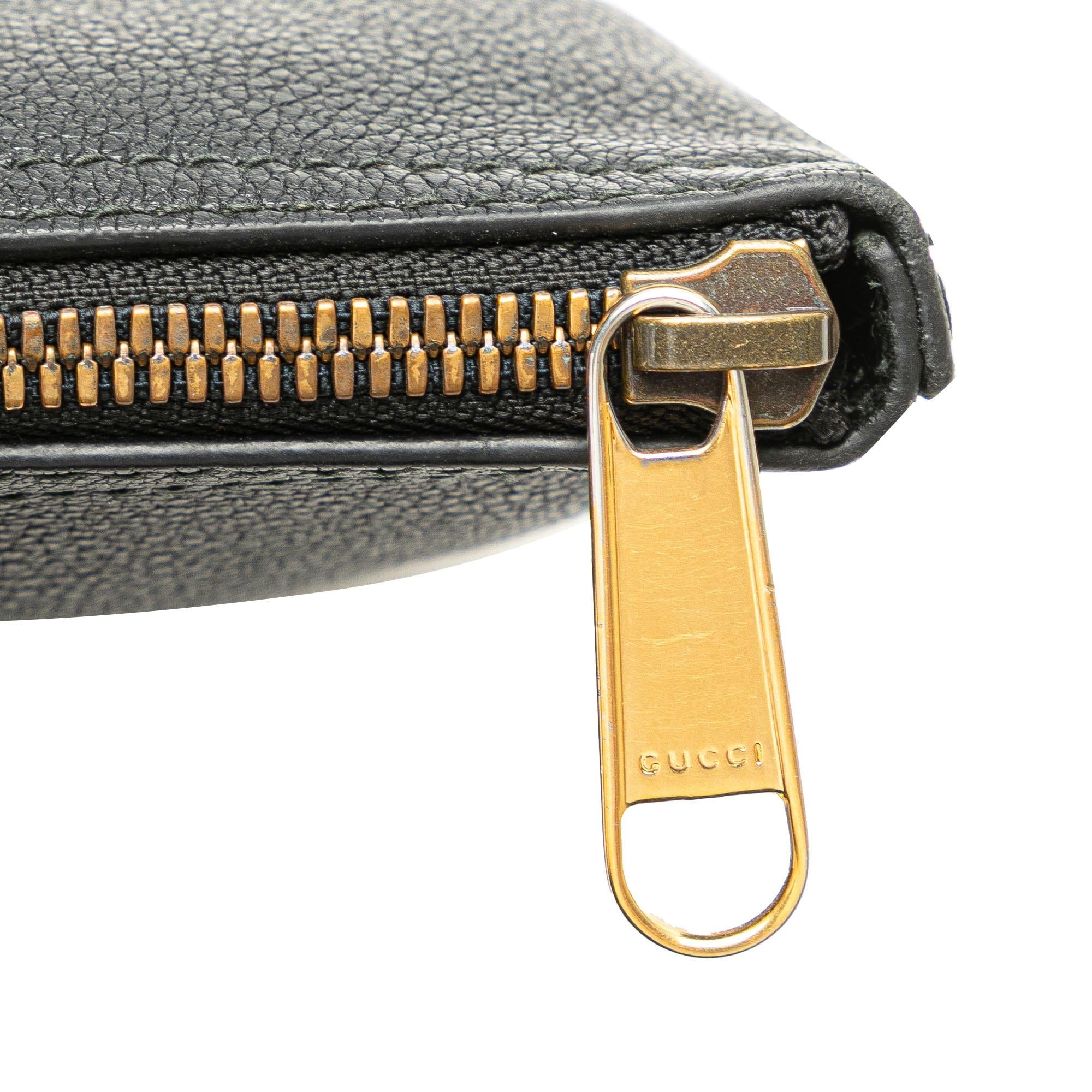 Gucci Medium Leather Logo Portfolio Clutch