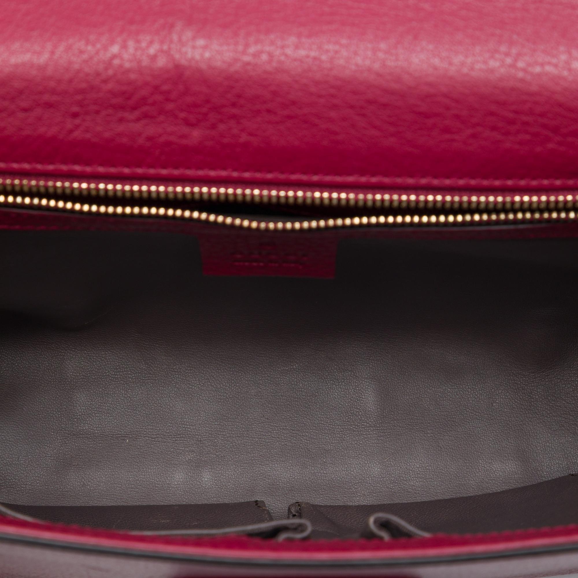 Gucci Medium Leather Miss Bamboo Crossbody