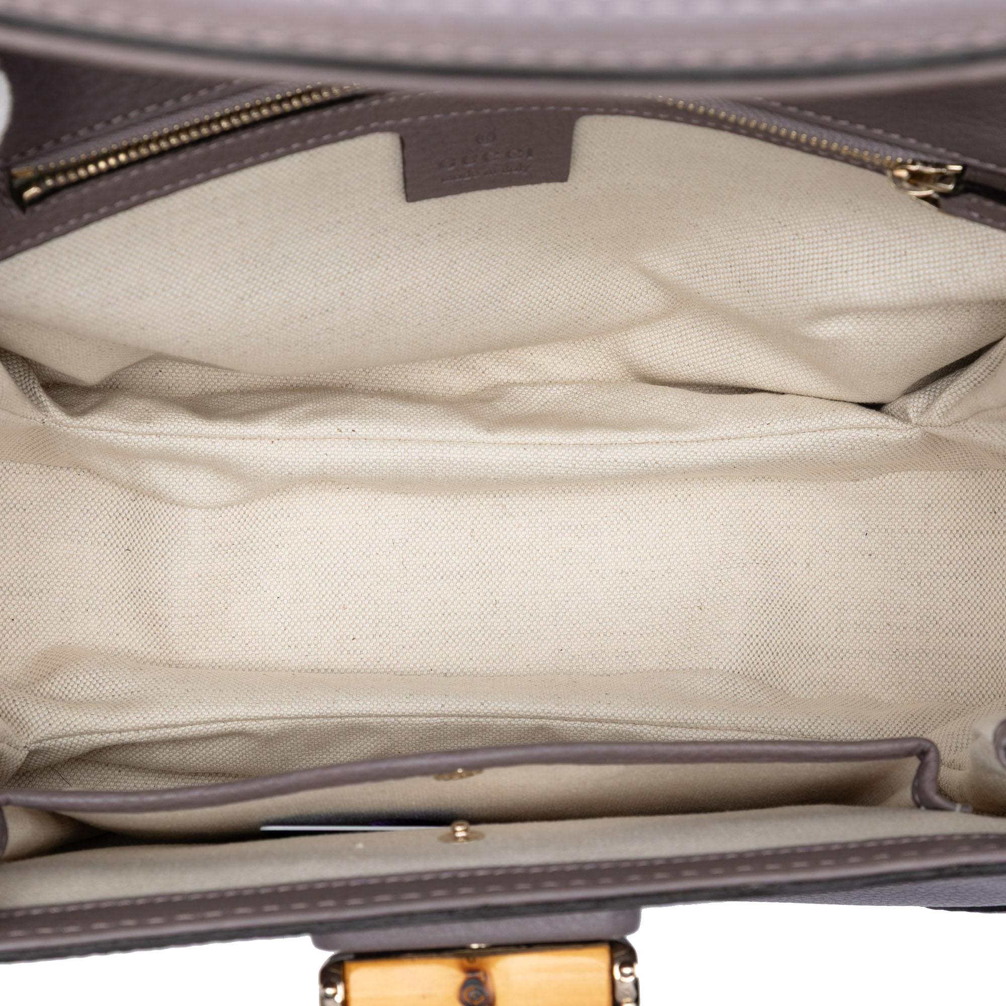 Gucci Medium Leather New Bamboo Satchel