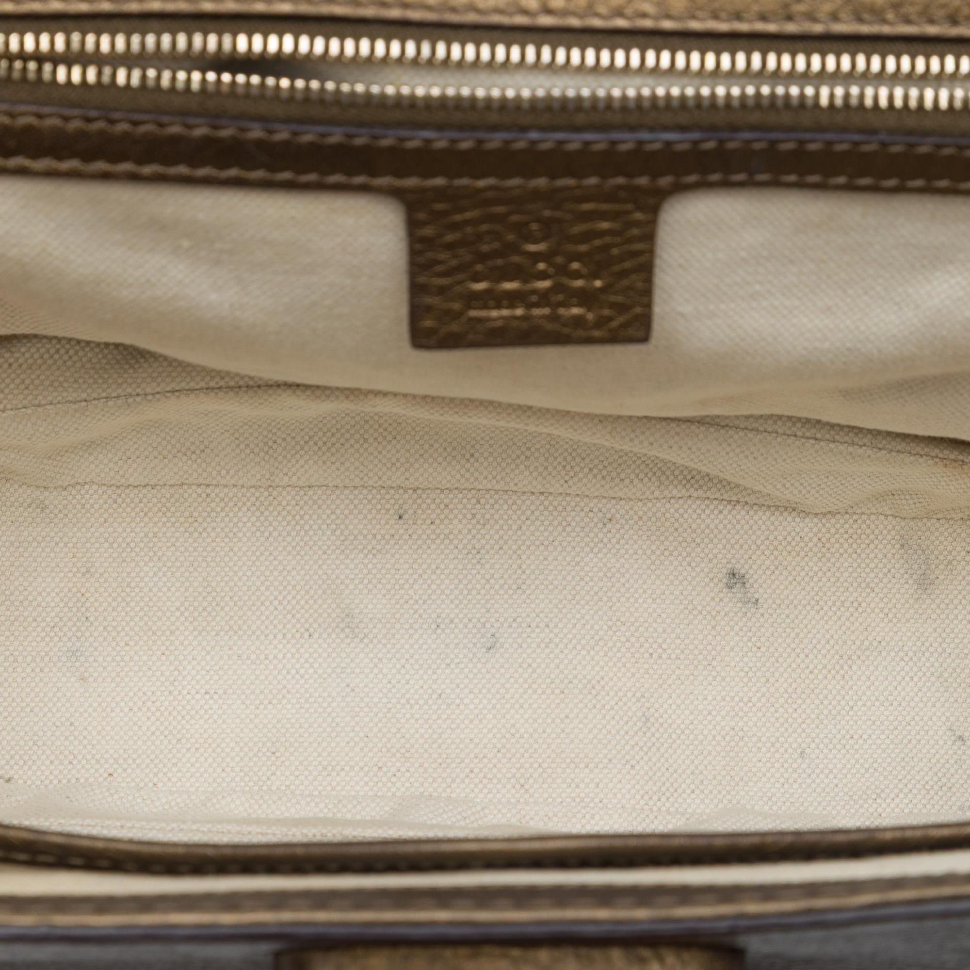 Gucci Medium Leather New Bamboo Satchel