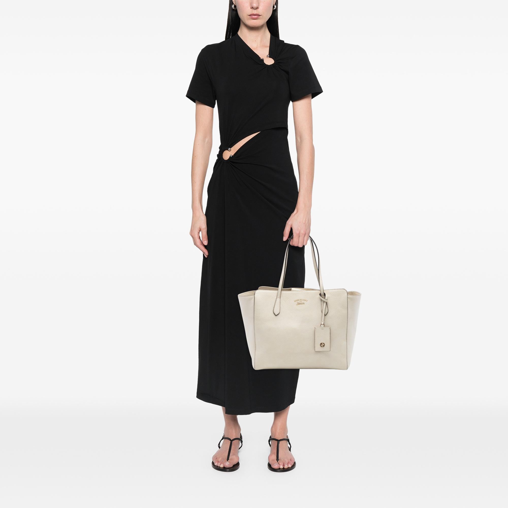 Gucci Medium Leather Swing Tote