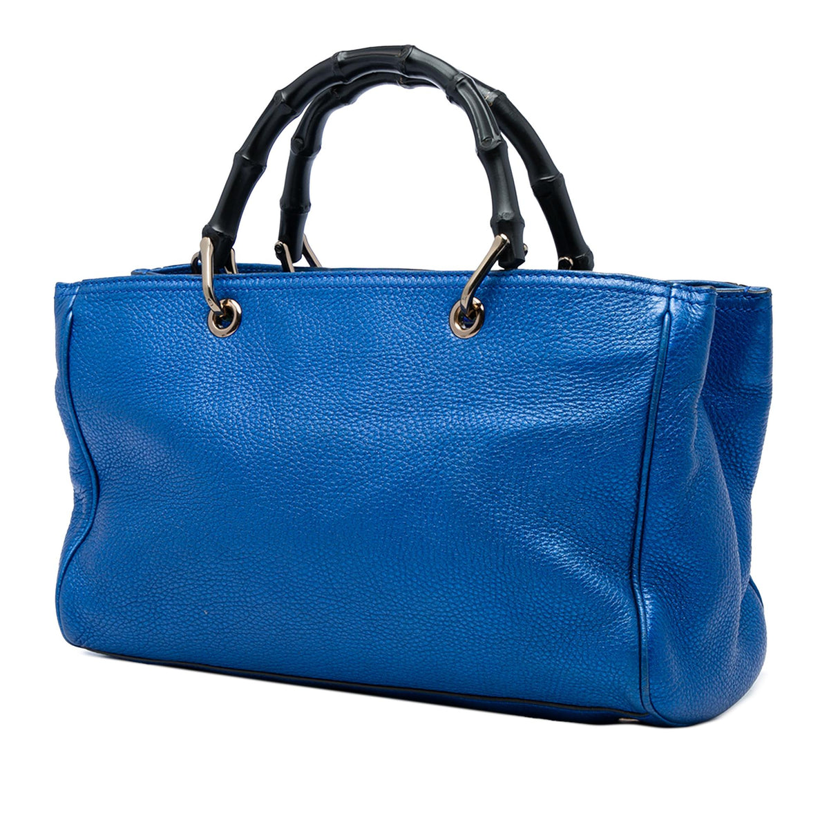Gucci Medium Metallic Calfskin Bamboo Shopper Satchel