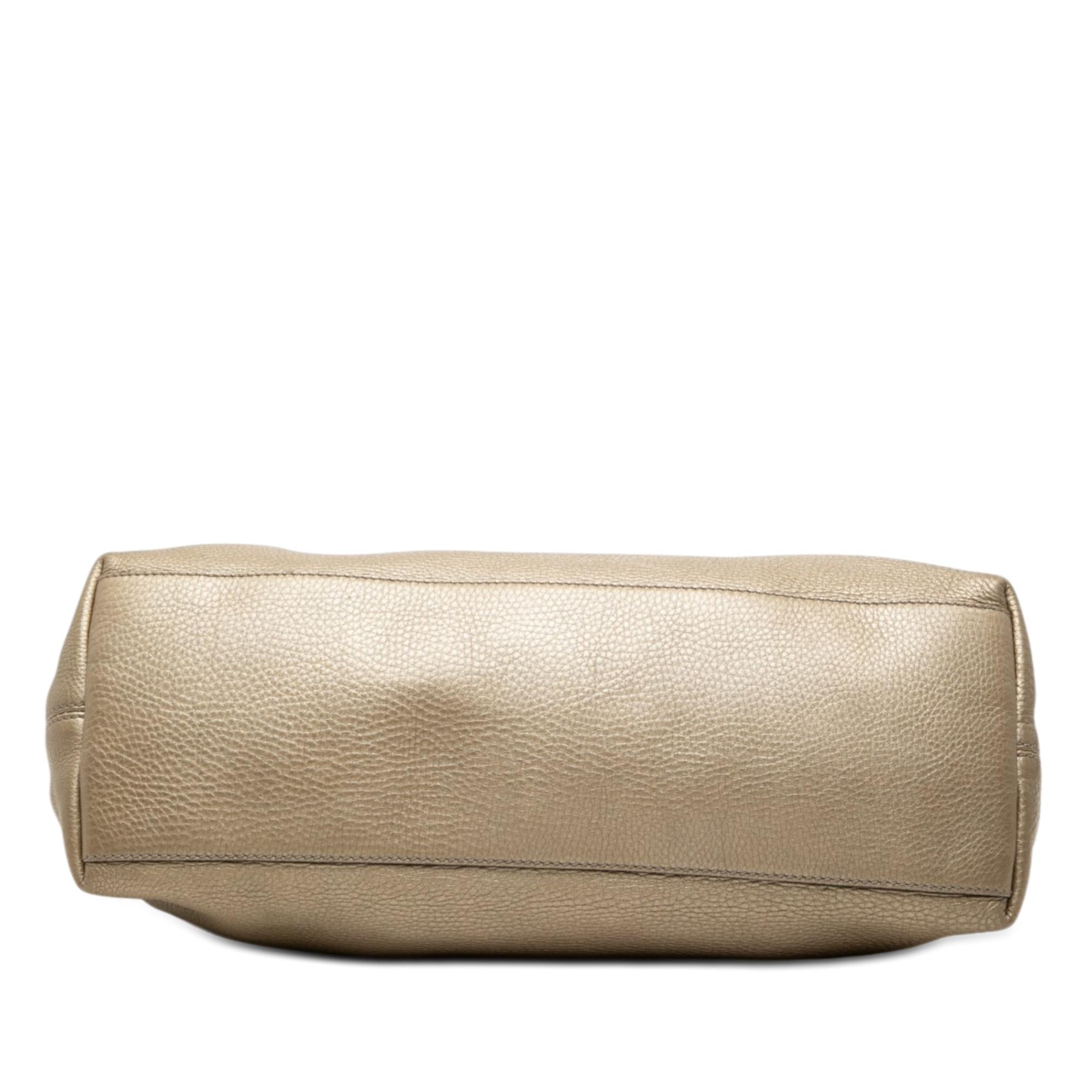 Gucci Medium Metallic Calfskin Soho Chain Tote