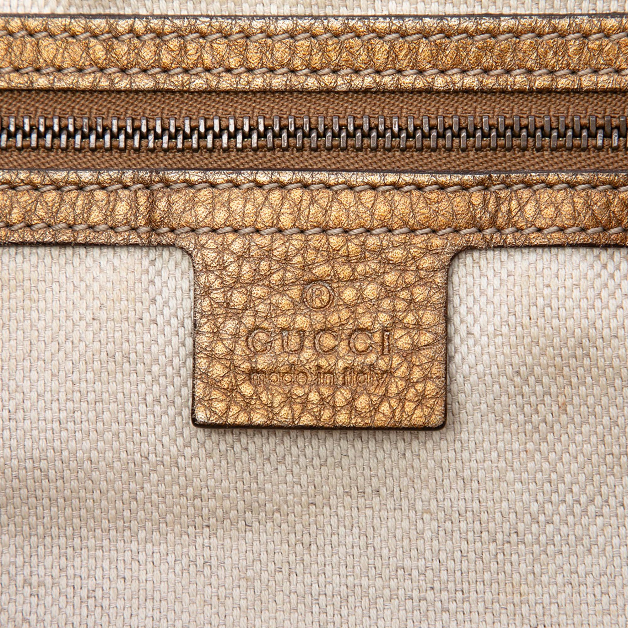 Gucci Medium Ombre Pebbled Calfskin Soho Cellarius Tote