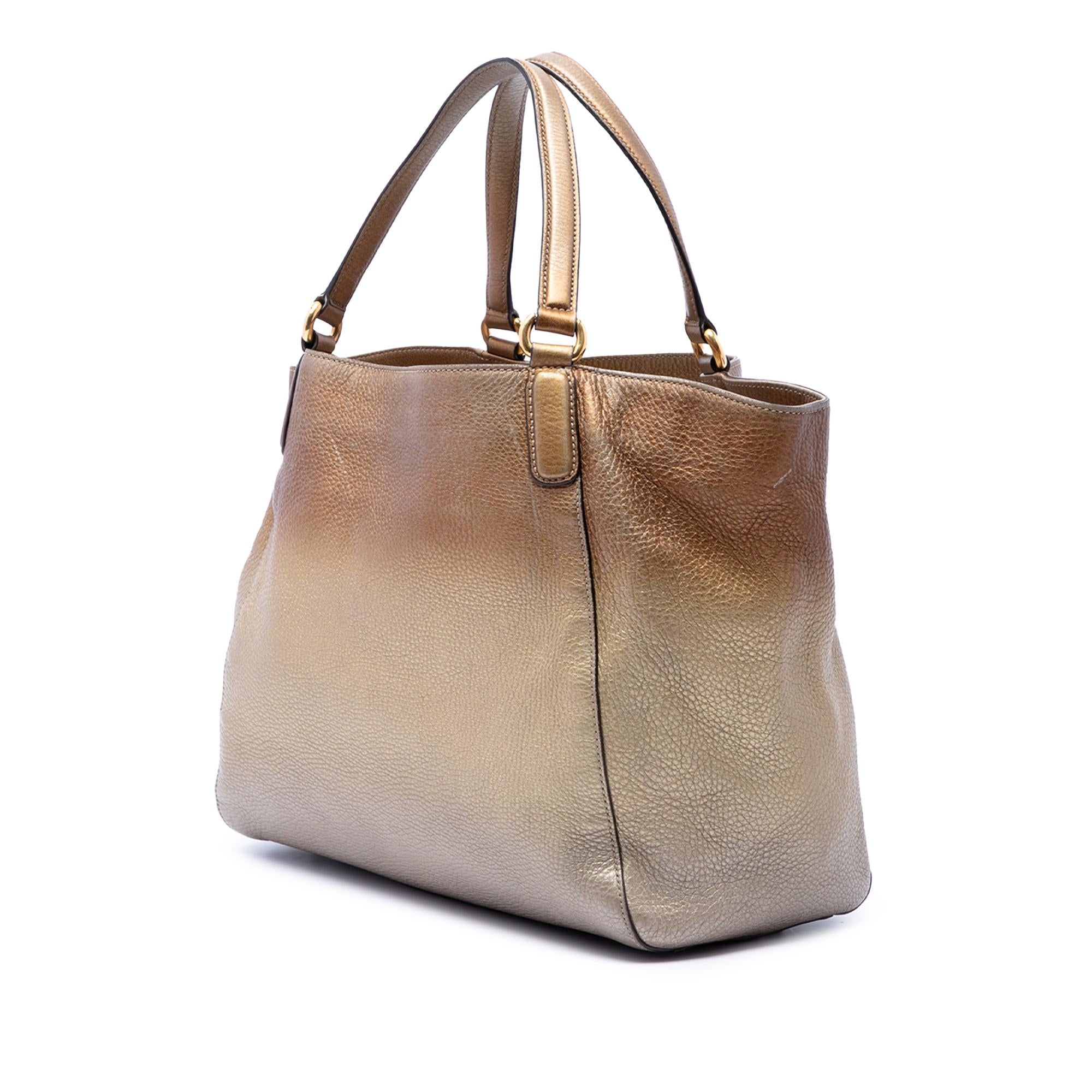 Gucci Medium Ombre Pebbled Calfskin Soho Cellarius Tote