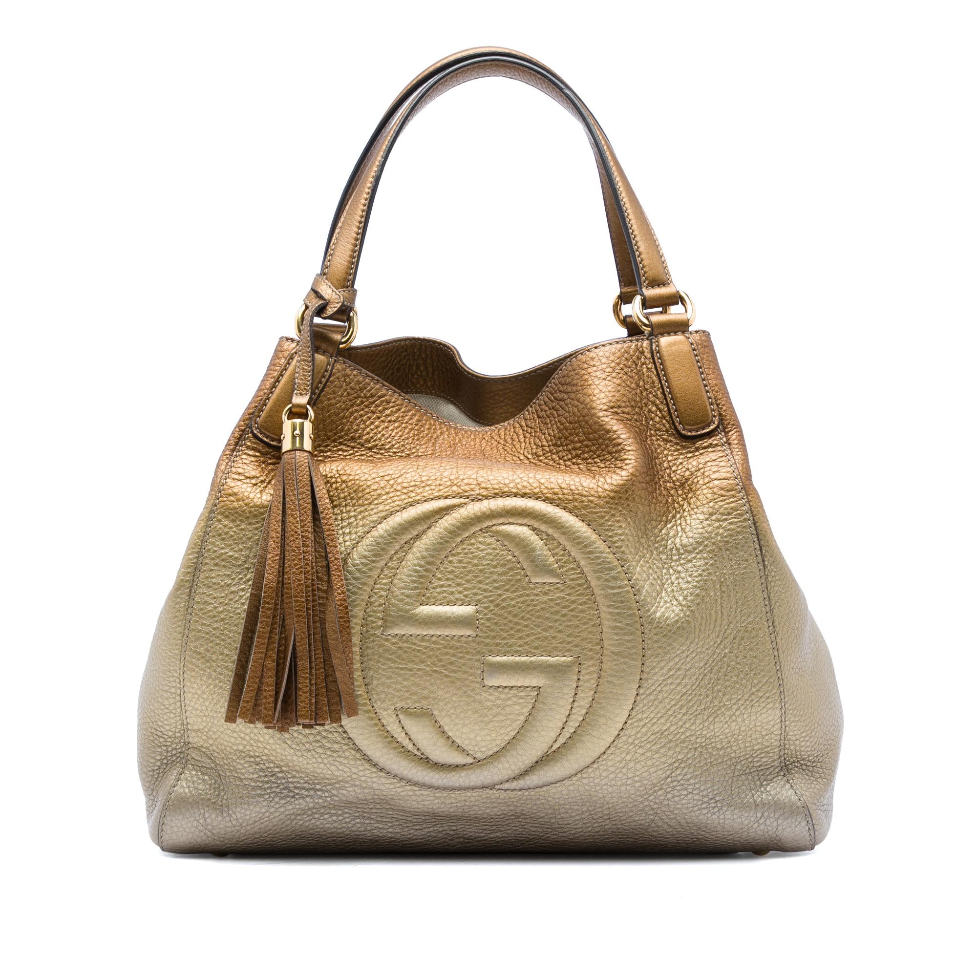 Gucci Medium Ombre Pebbled Calfskin Soho Cellarius Tote