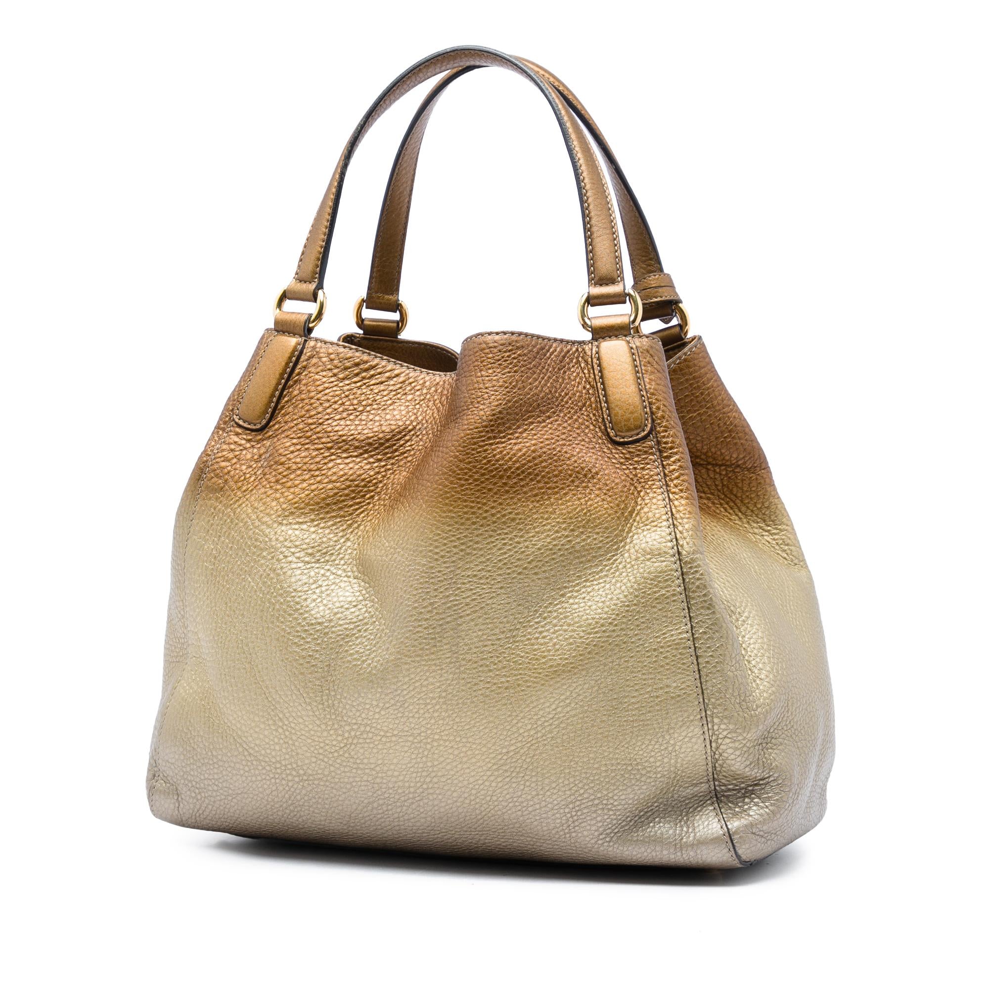 Gucci Medium Ombre Pebbled Calfskin Soho Cellarius Tote
