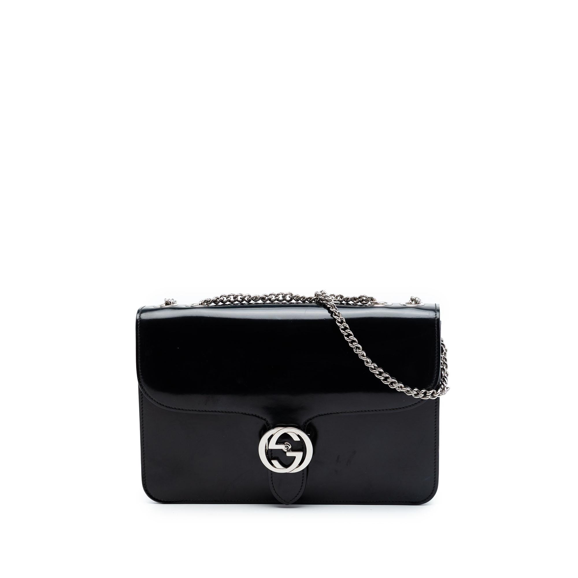 Gucci Medium Patent Interlocking G Crossbody