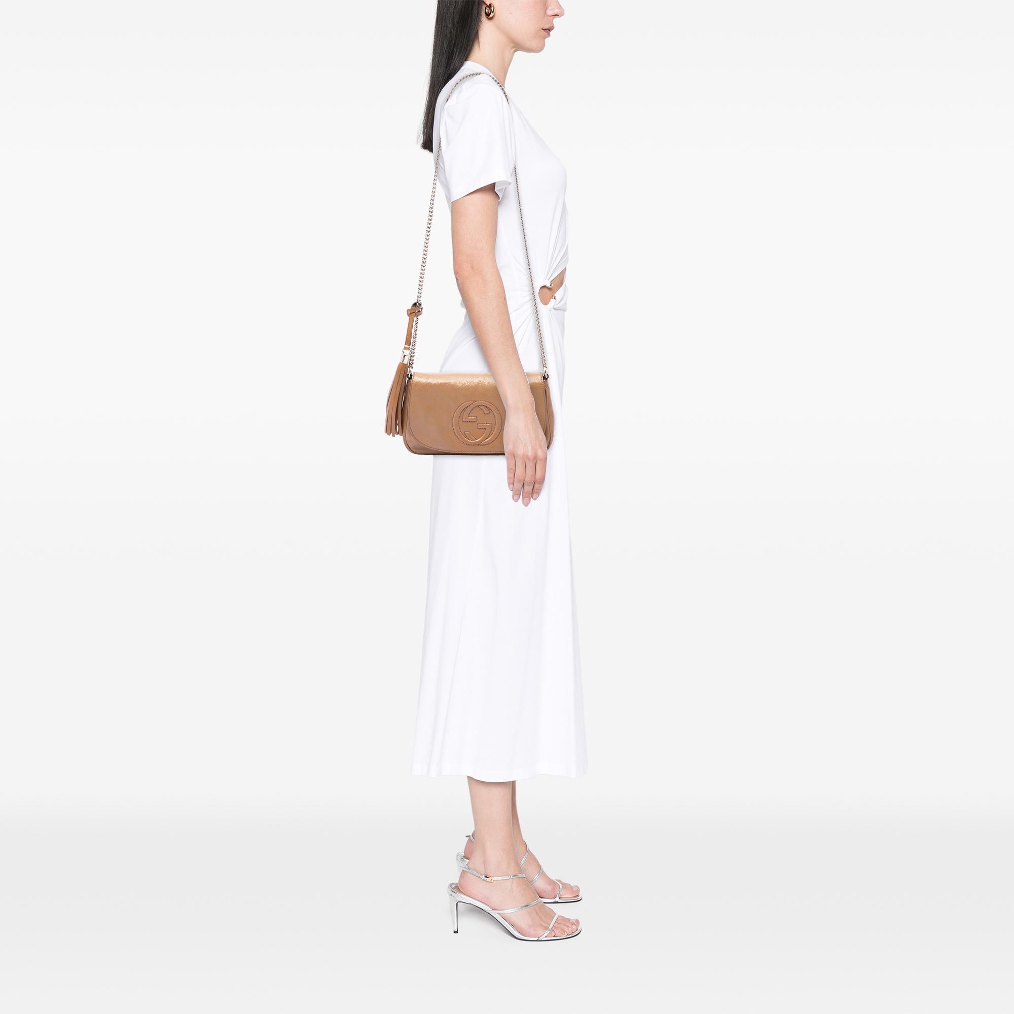 Gucci Medium Patent Soho Chain Flap Crossbody